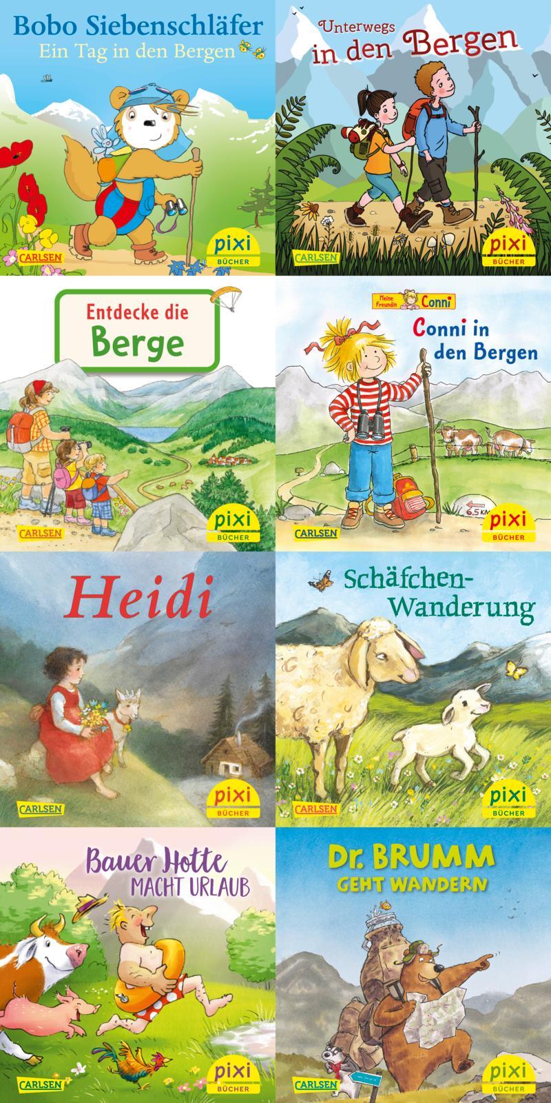 Vorderes Coverbild Pixi-8er-Set 301: Mit Pixi in den Bergen (8x1 Exemplar)