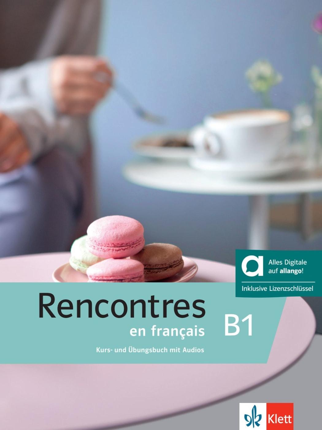 Vorderes Coverbild Rencontres en français B1 - Hybride Ausgabe allango