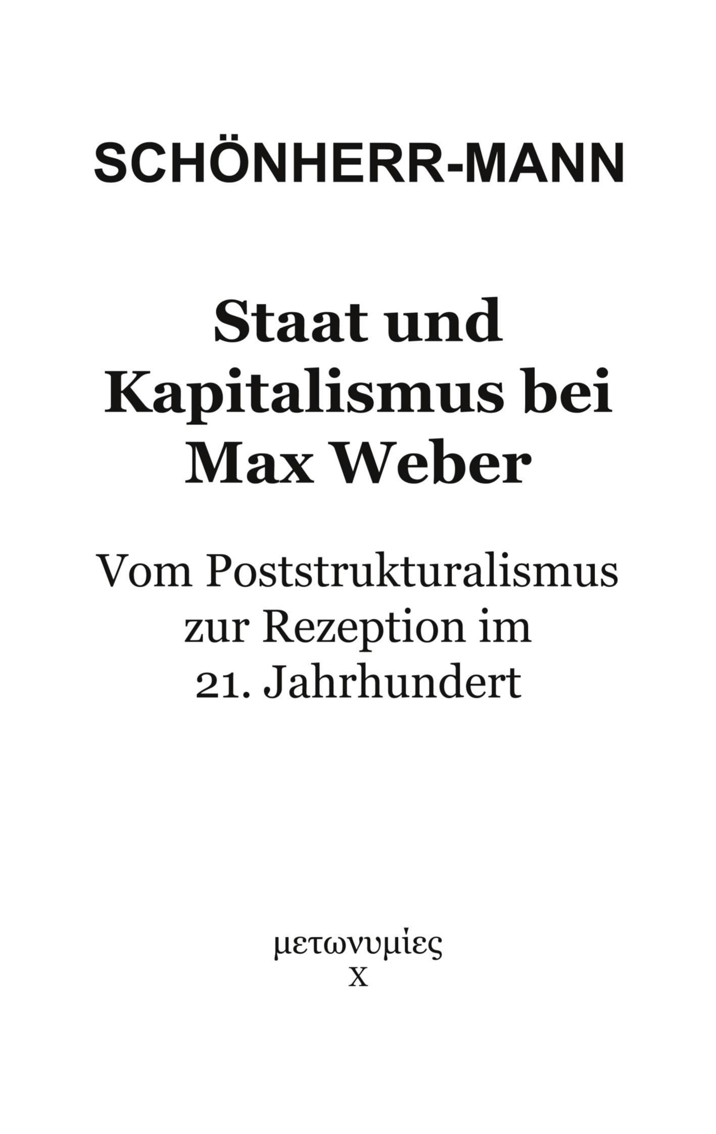 Vorderes Coverbild Staat und Kapitalismus bei Max Weber