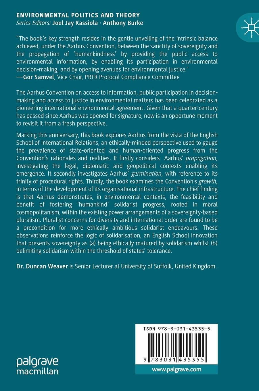 Rückseitencover The Aarhus Convention