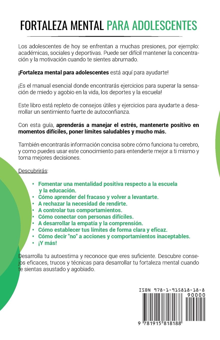 Rückseitencover Fortaleza mental para adolescentes