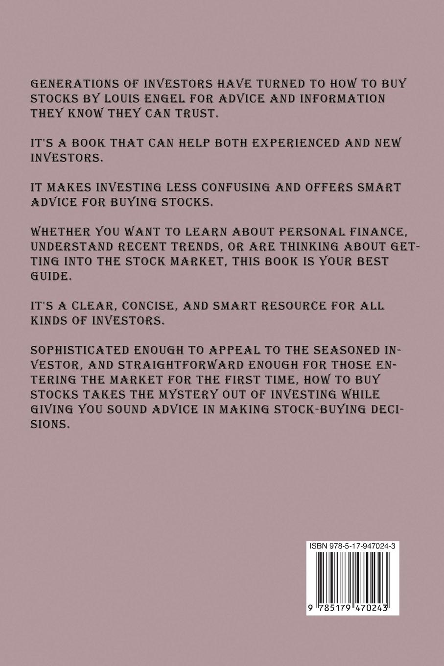 Rückseitencover How to Buy Stocks