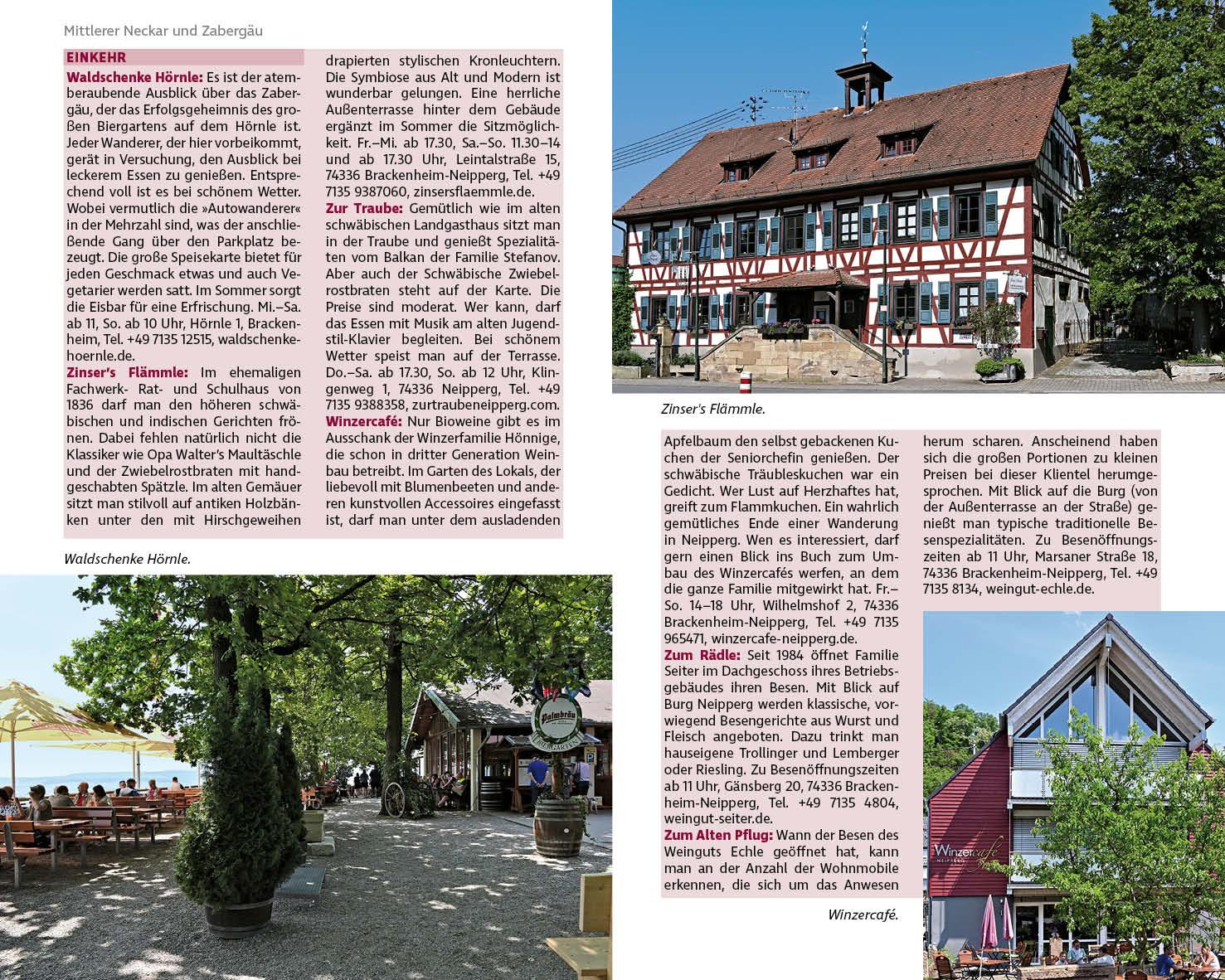 Beispielinhalt (Bild) Wandern und Einkehren - Heilbronner Land