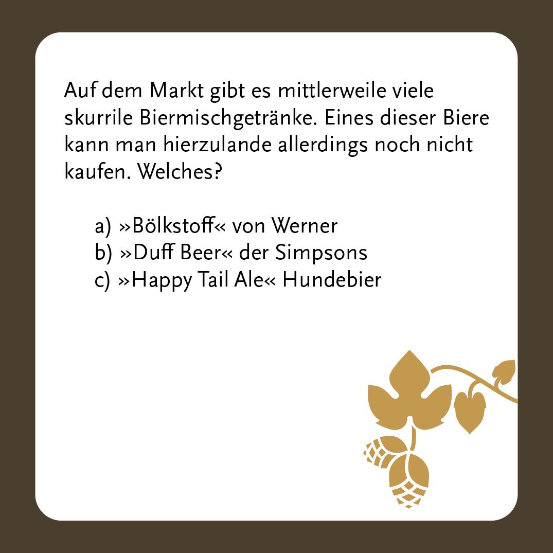 Beispielinhalt (Bild) Unnützes Wissen Bier-Quiz
