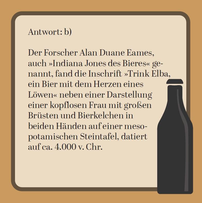 Beispielinhalt (Bild) Unnützes Wissen Bier-Quiz