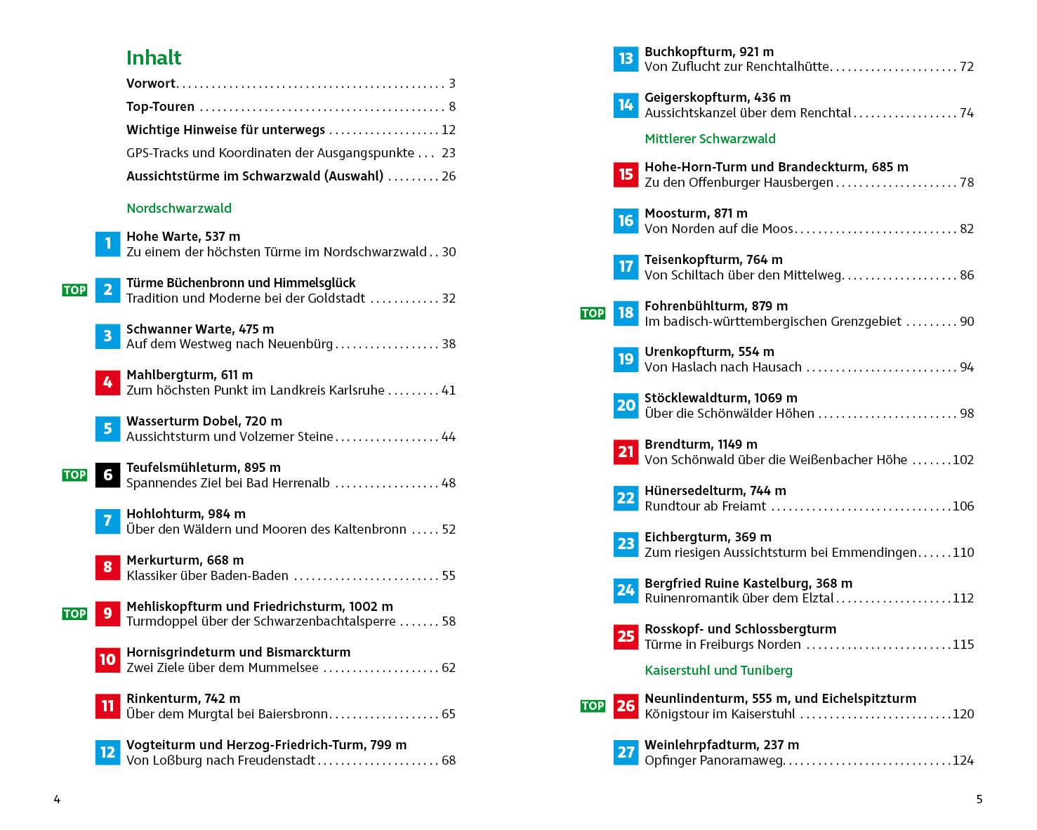 Beispielinhalt (Bild) Aussichtstürme Schwarzwald