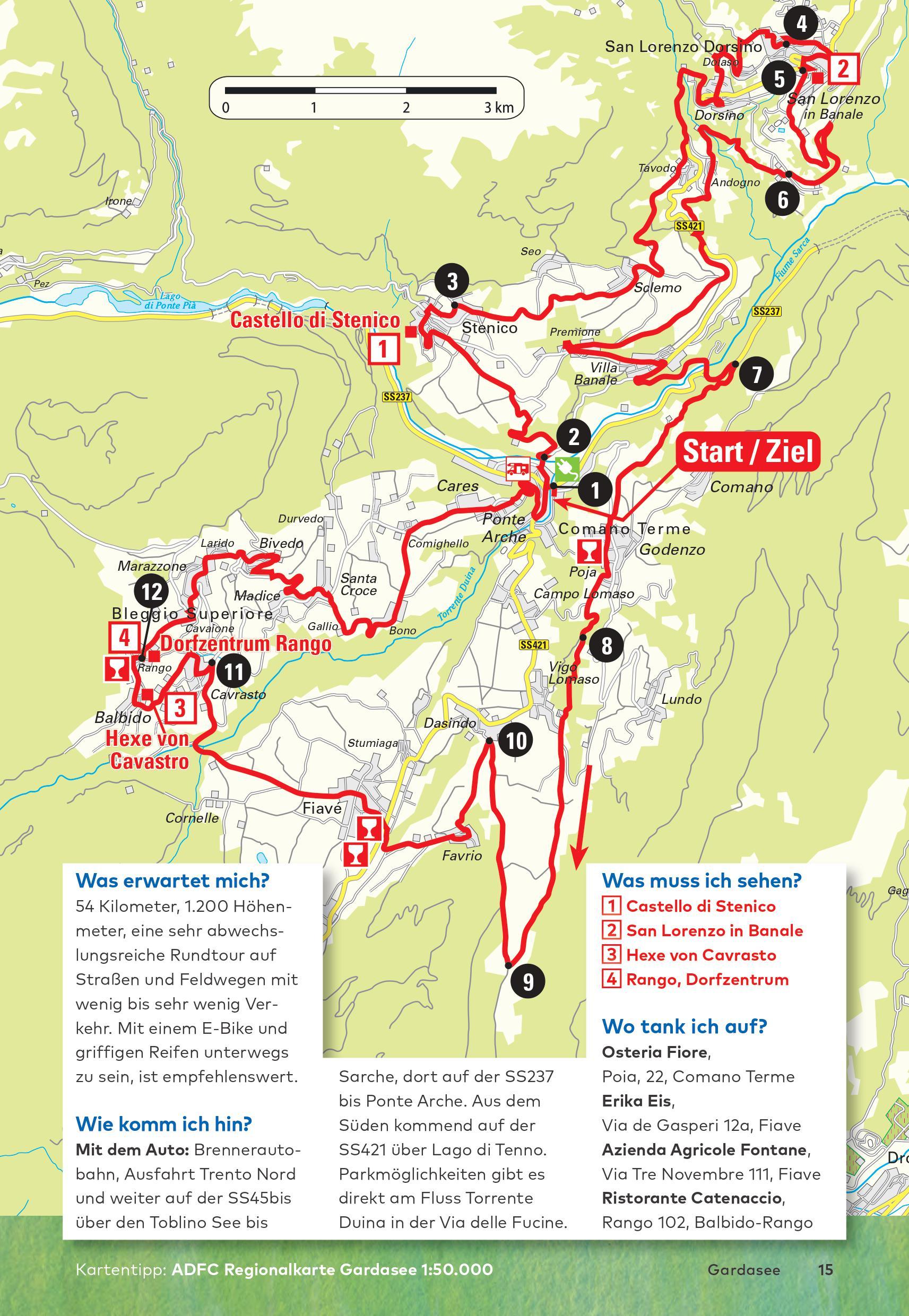 Beispielinhalt (Bild) Die 25 schönsten E-Bike Touren am Gardasee