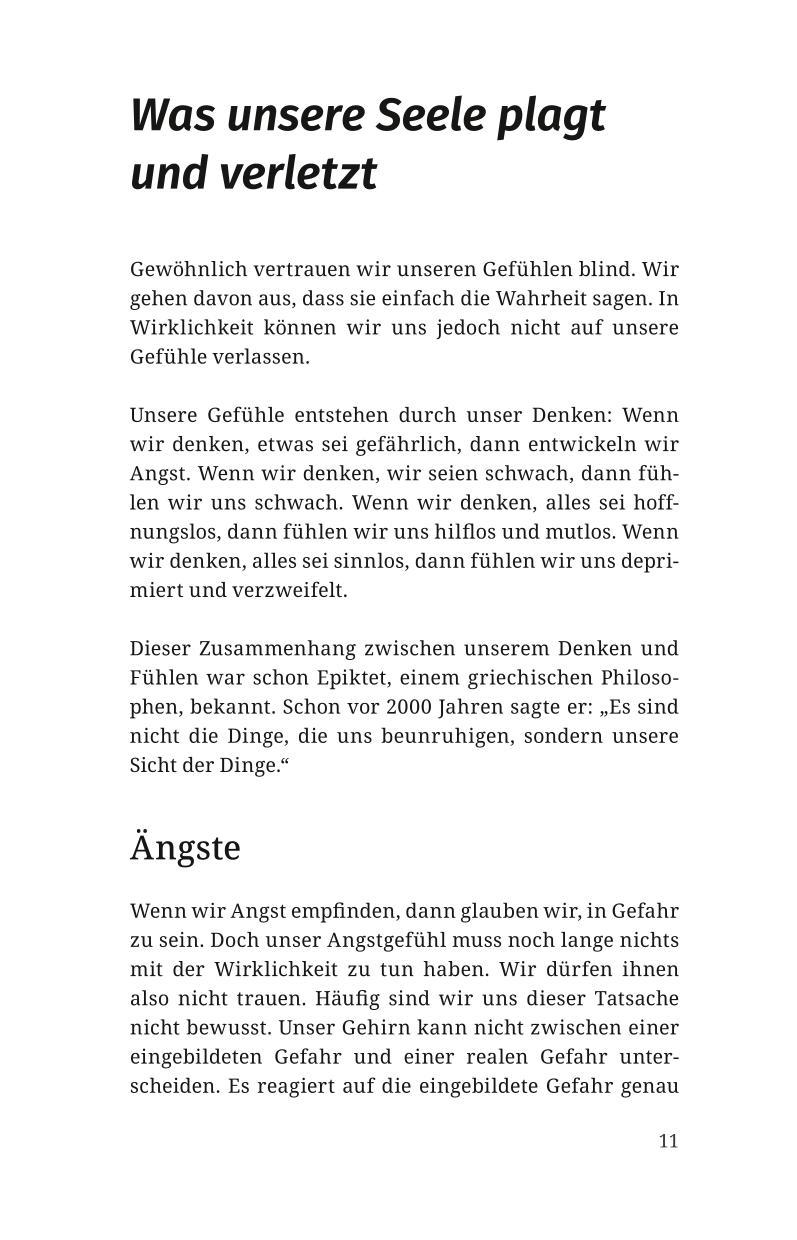 Beispielinhalt (Bild) Vitamine für die Seele