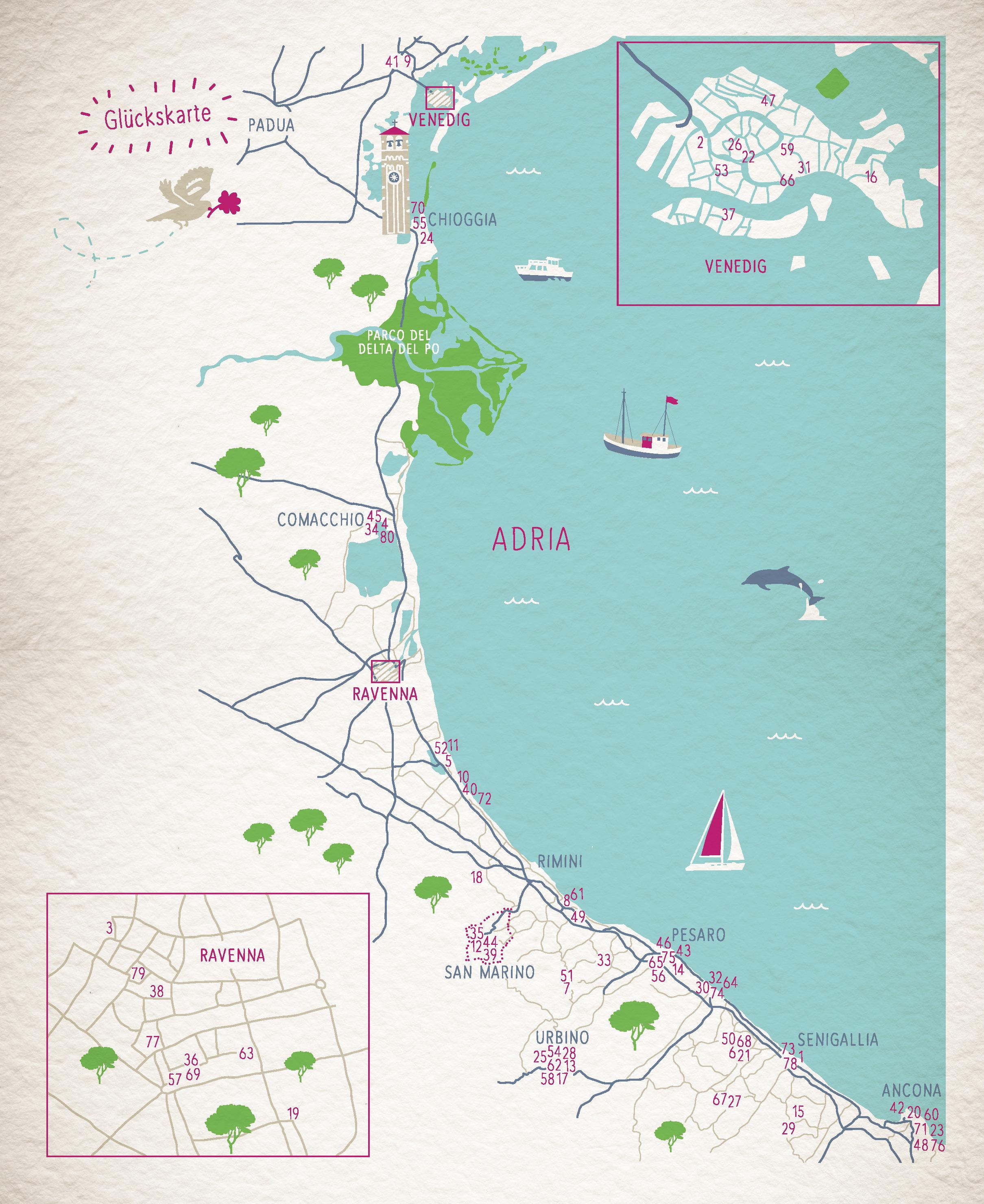 Beispielinhalt (Bild) Glücksorte an der italienischen Adria. Von Venedig bis Ancona