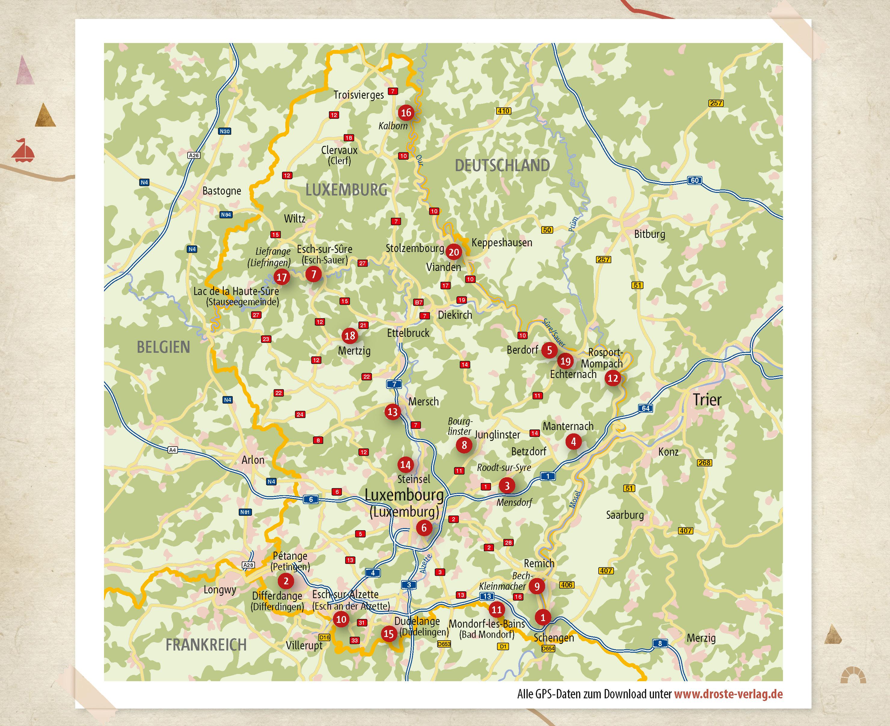 Beispielinhalt (Bild) Luxemburg. Wandern für die Seele