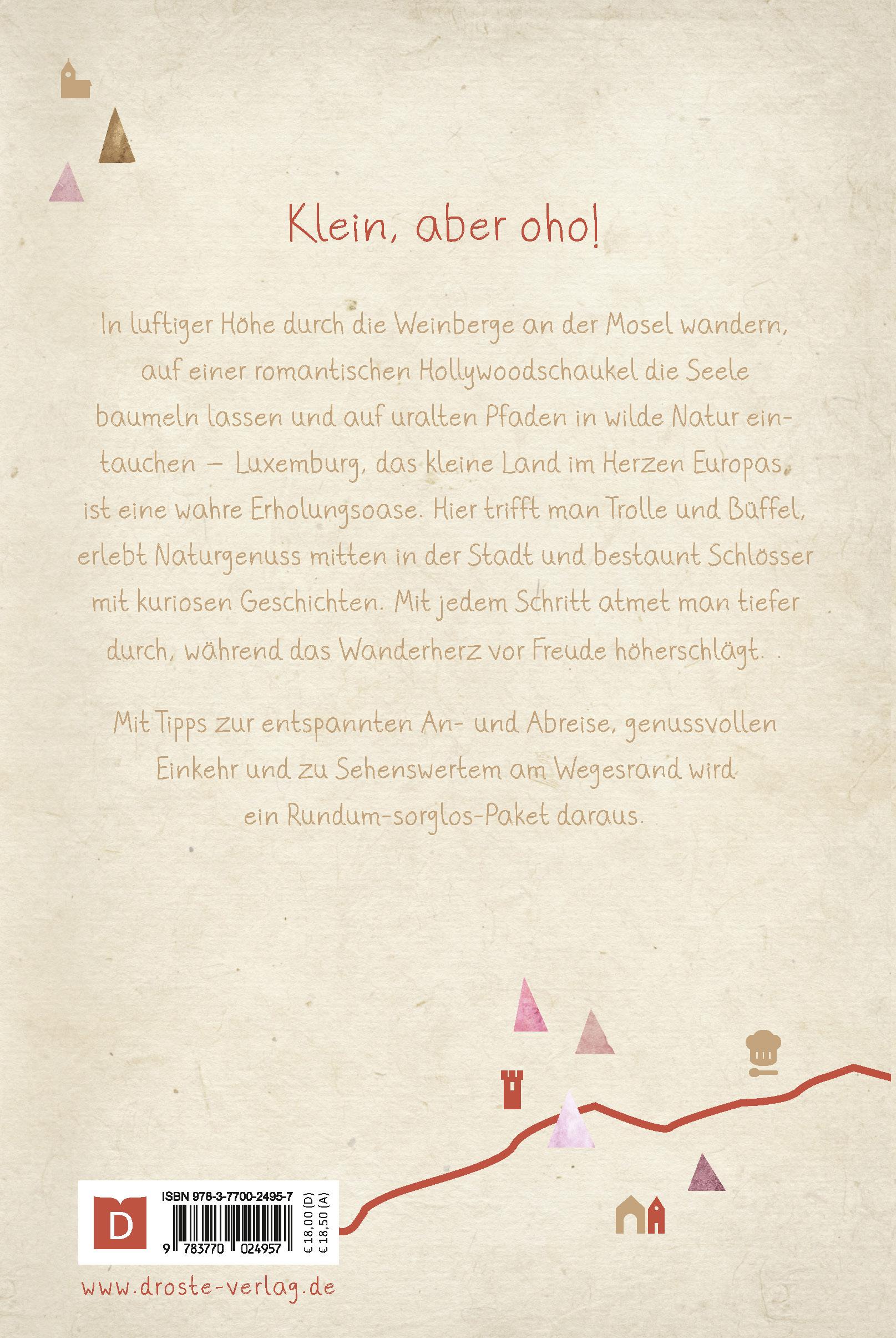 Rückseitencover Luxemburg. Wandern für die Seele