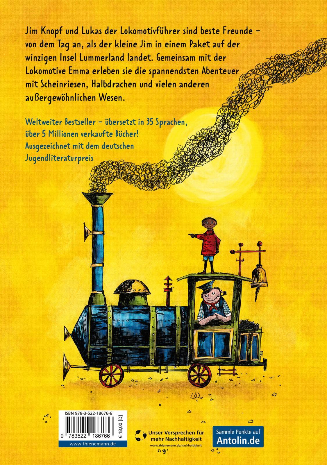 Rückseitencover Jim Knopf: Jim Knopf und Lukas der Lokomotivführer