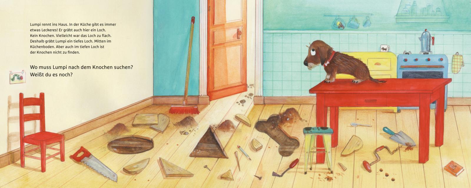 Beispielinhalt (Bild) Lumpi 2: Lumpi gräbt ein Loch