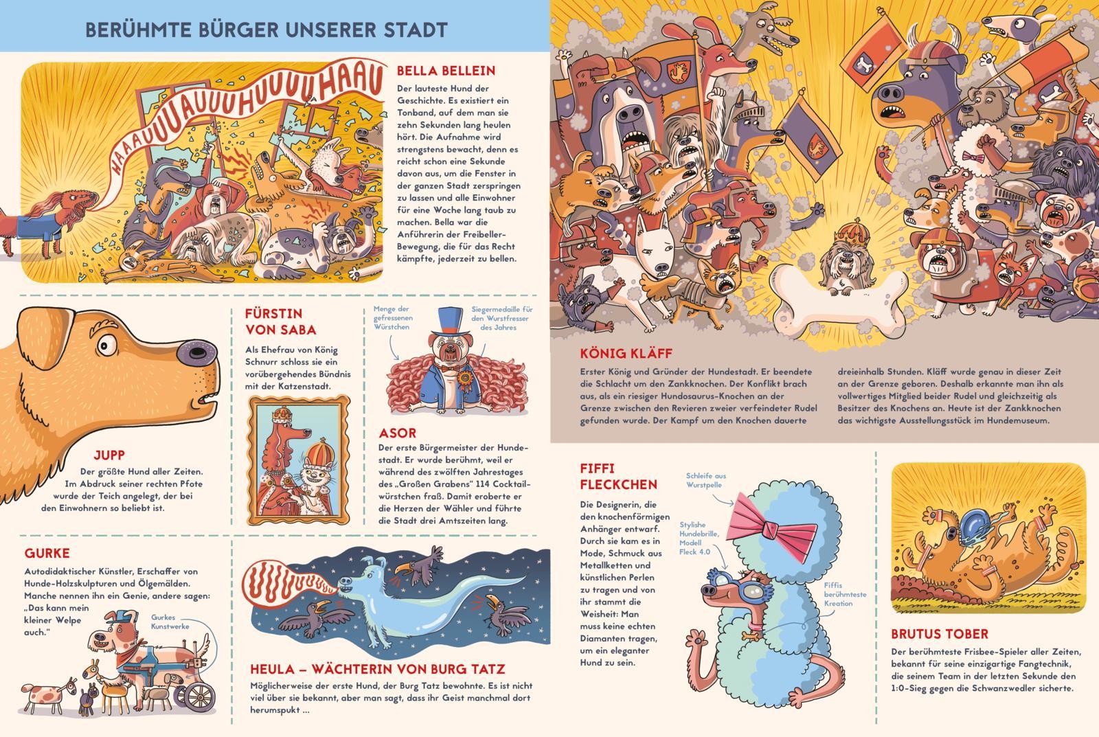 Beispielinhalt (Bild) Willkommen in der Stadt der Hunde
