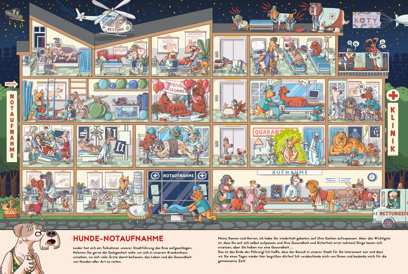 Beispielinhalt (Bild) Willkommen in der Stadt der Hunde