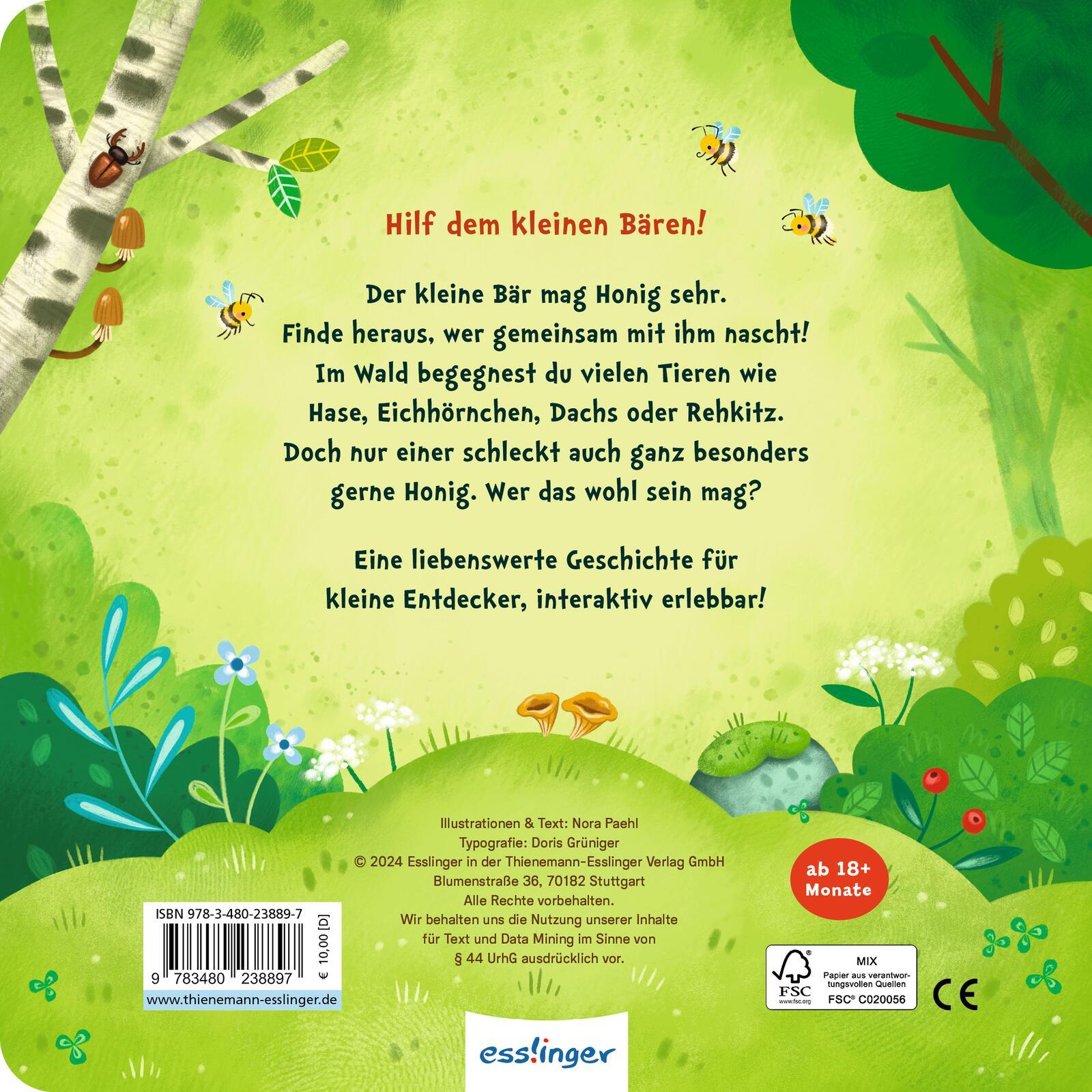 Rückseitencover Meine Mitspiel-Pappe: Magst du mit mir Honig naschen?