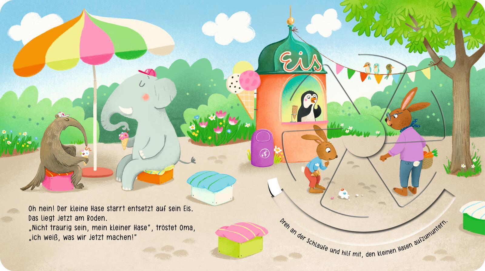 Beispielinhalt (Bild) Dreh hin - Dreh her: Lass dich trösten, kleiner Hund!