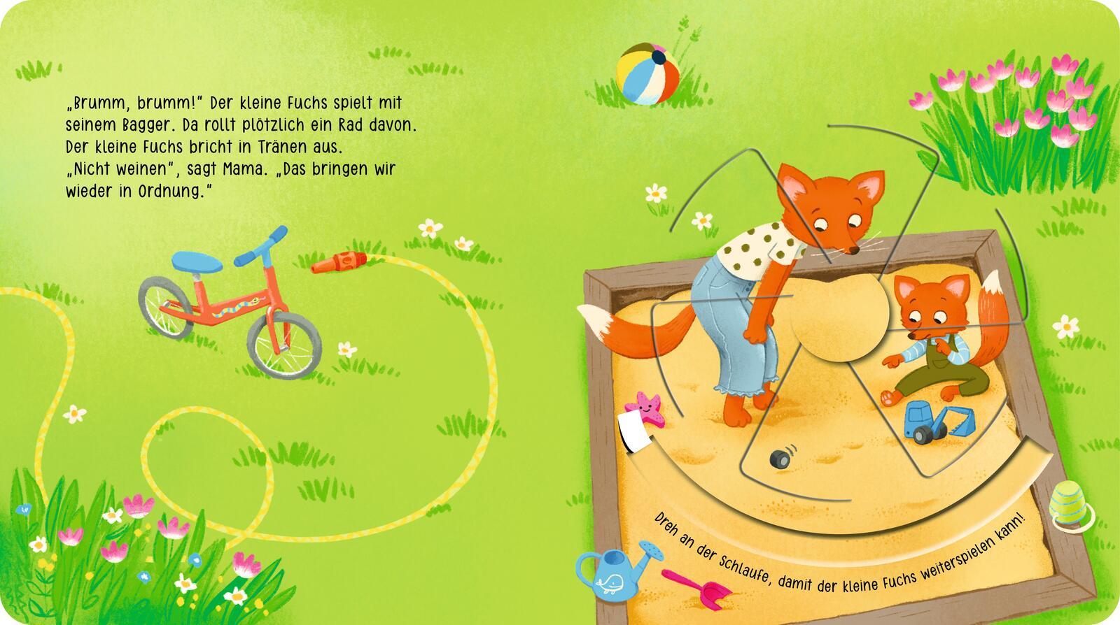 Beispielinhalt (Bild) Dreh hin - Dreh her: Lass dich trösten, kleiner Hund!