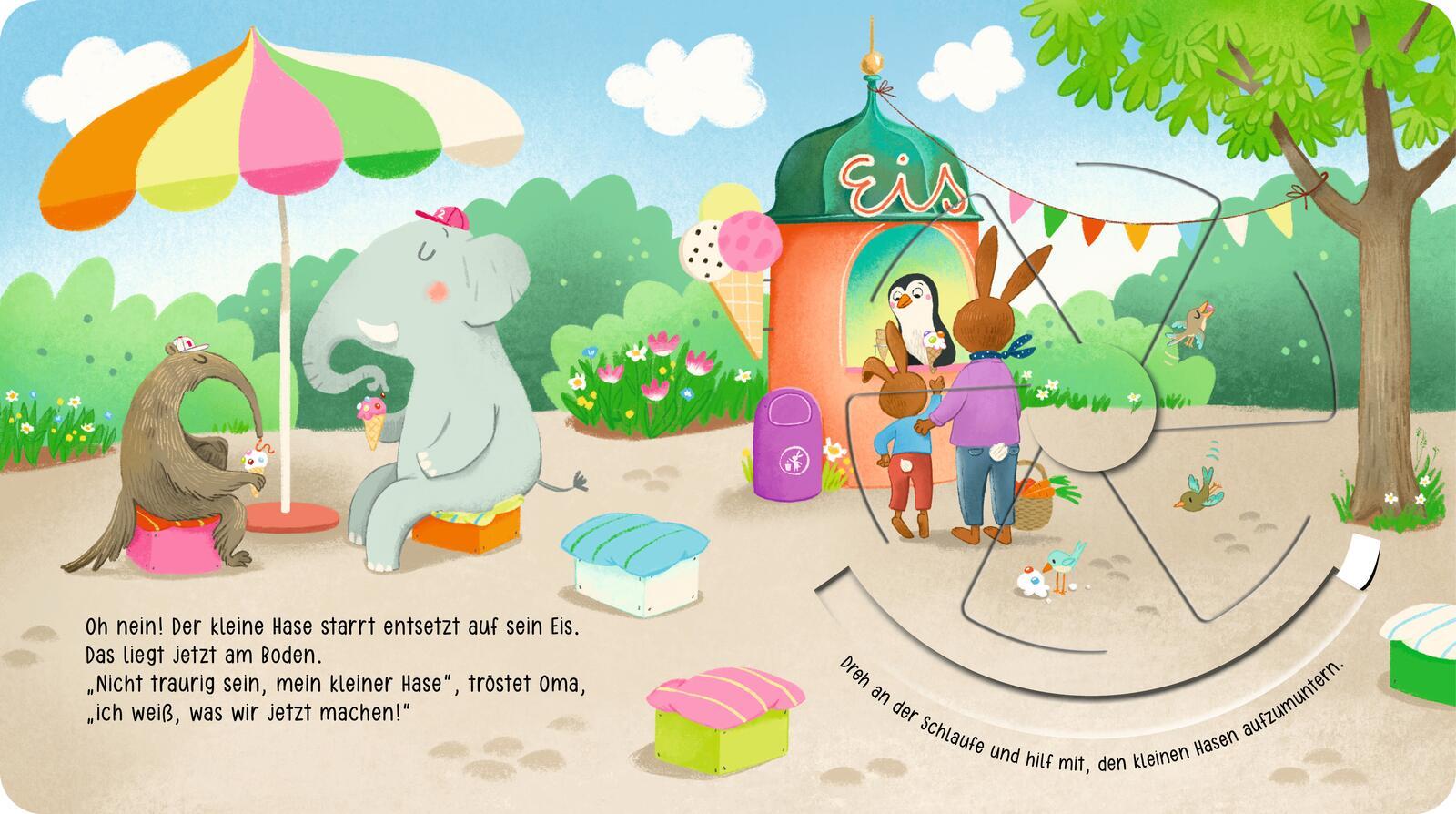 Beispielinhalt (Bild) Dreh hin - Dreh her: Lass dich trösten, kleiner Hund!