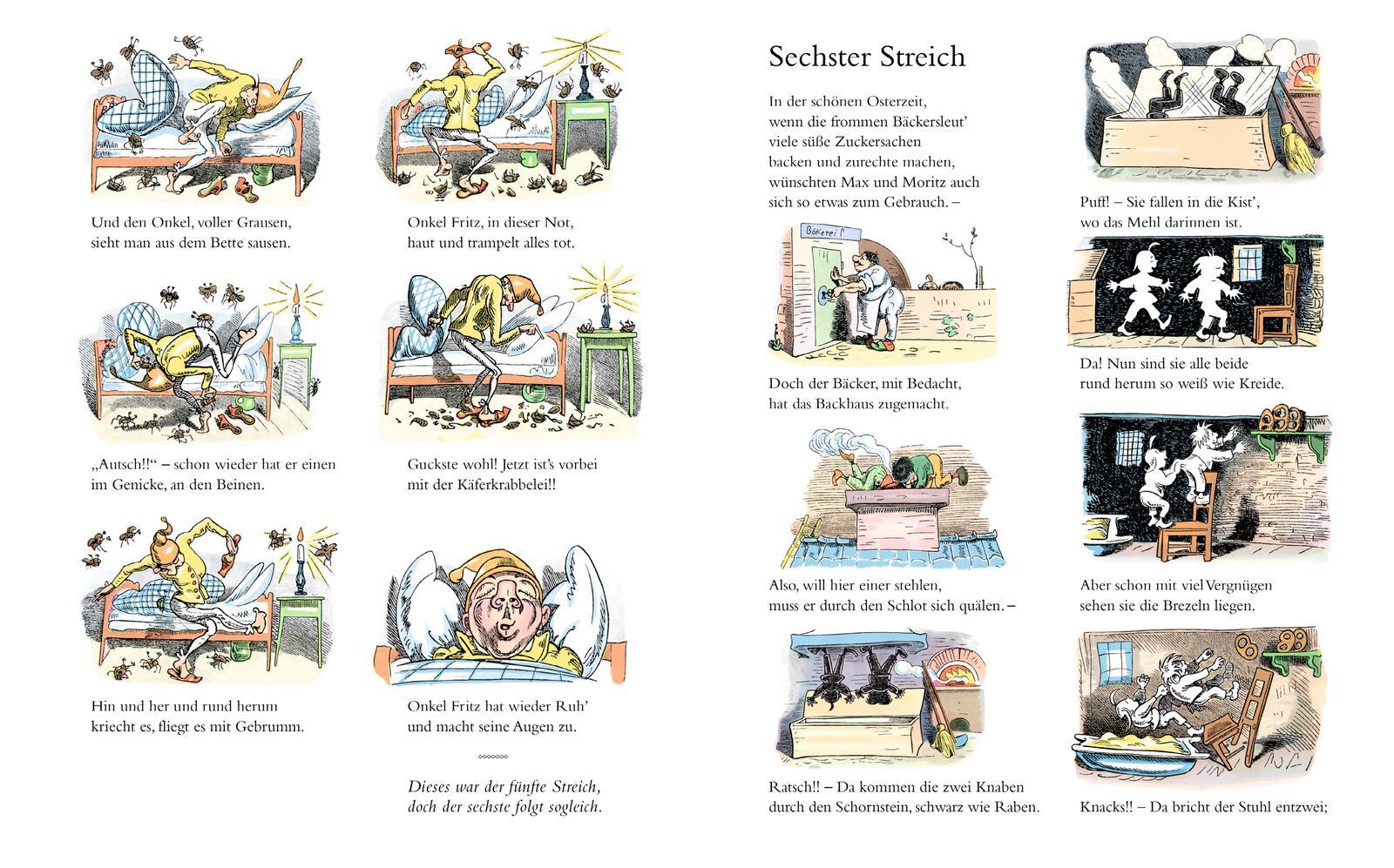 Beispielinhalt (Bild) Max und Moritz - Eine Bubengeschichte in sieben Streichen