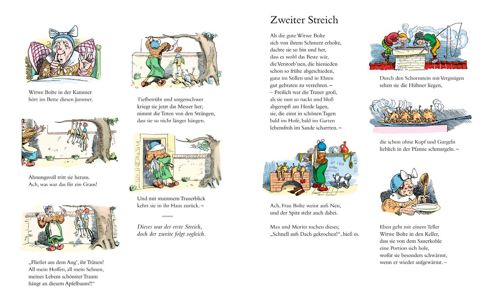 Beispielinhalt (Bild) Max und Moritz - Eine Bubengeschichte in sieben Streichen