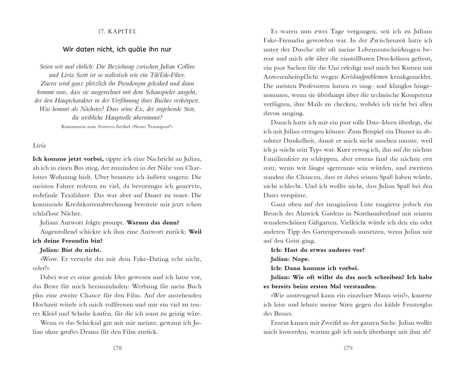 Beispielinhalt (Bild) Unwritten Love (Unwritten, Bd. 1)