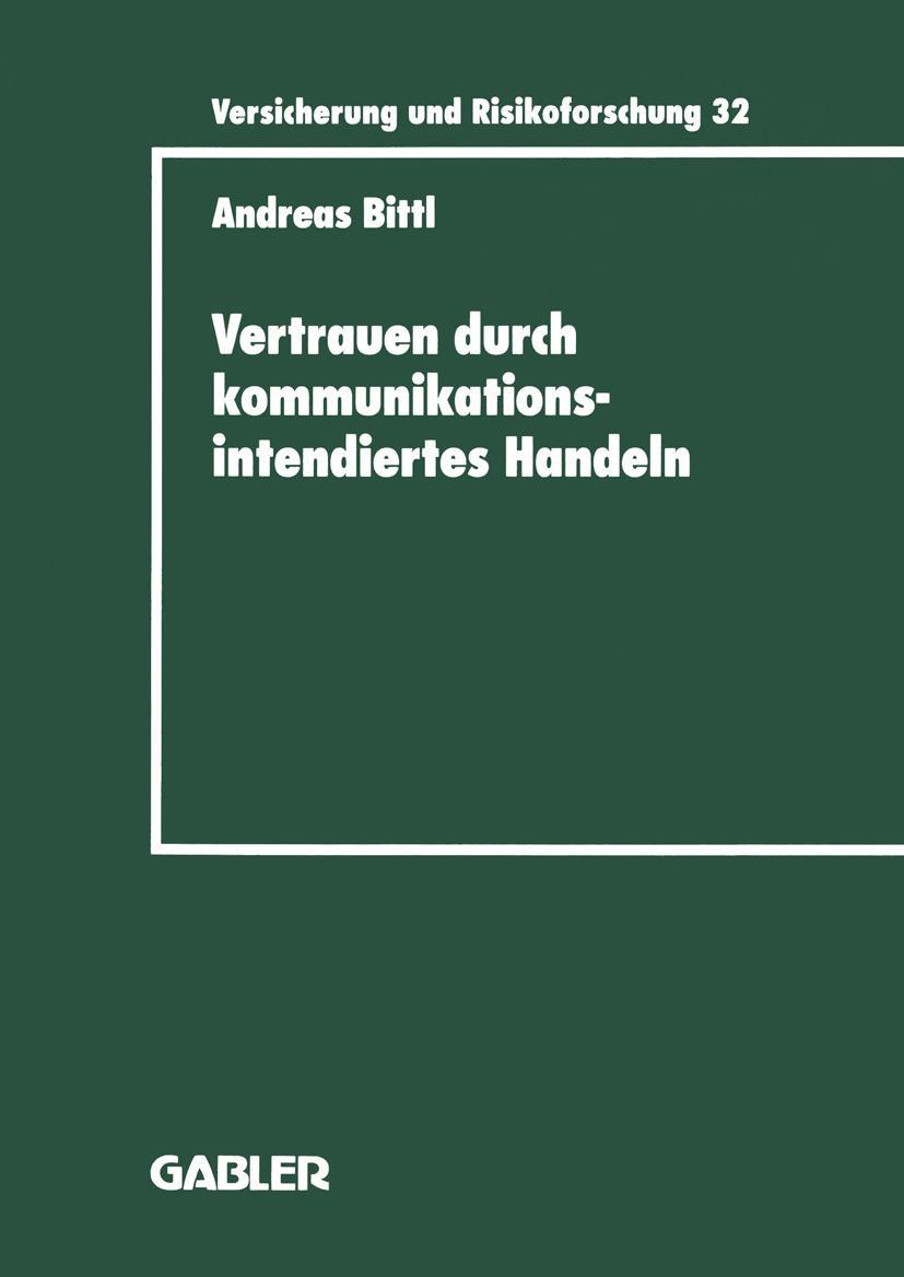 Vorderes Coverbild Vertrauen durch kommunikationsintendiertes Handeln
