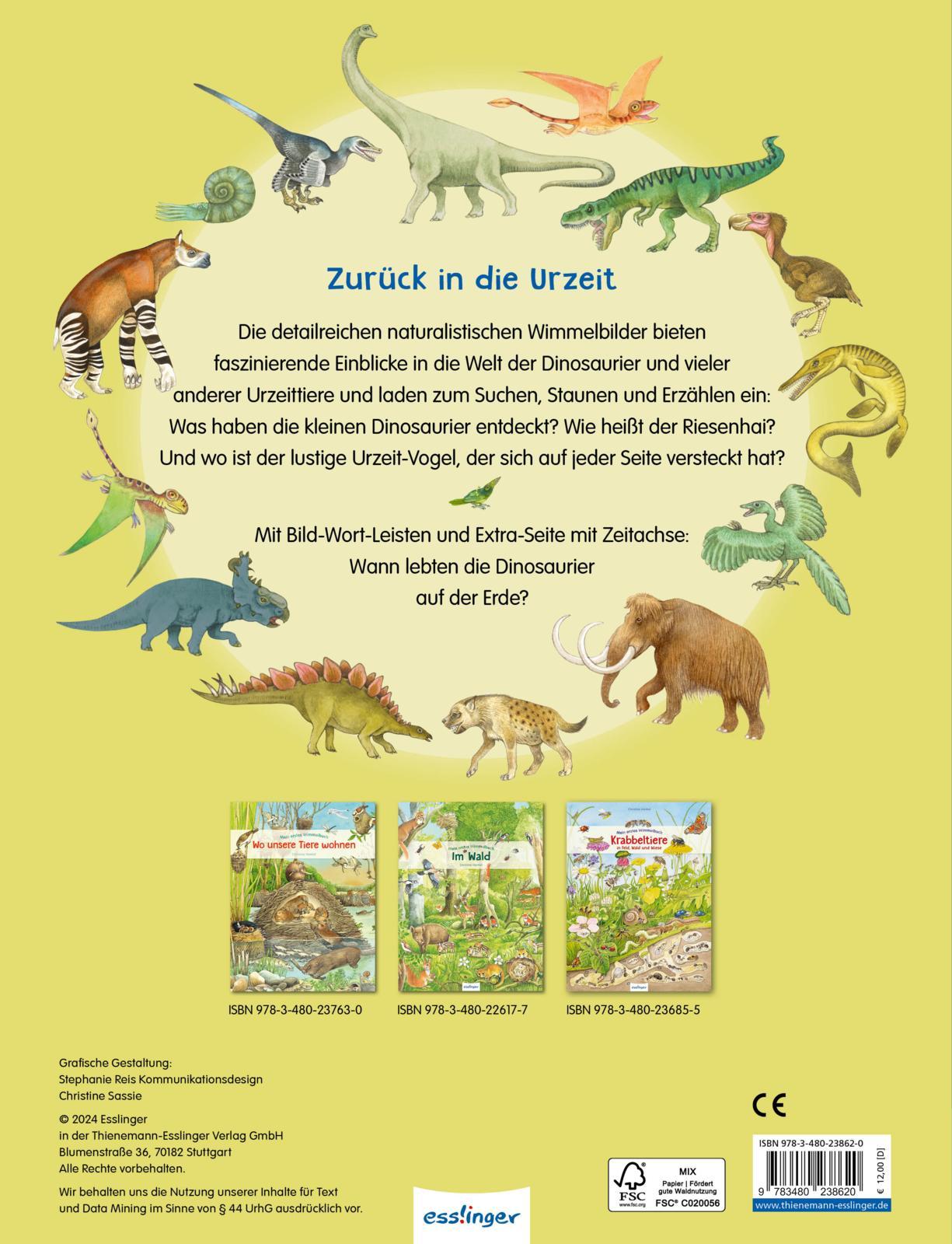 Rückseitencover Mein erstes Wimmelbuch: Tiere der Urzeit