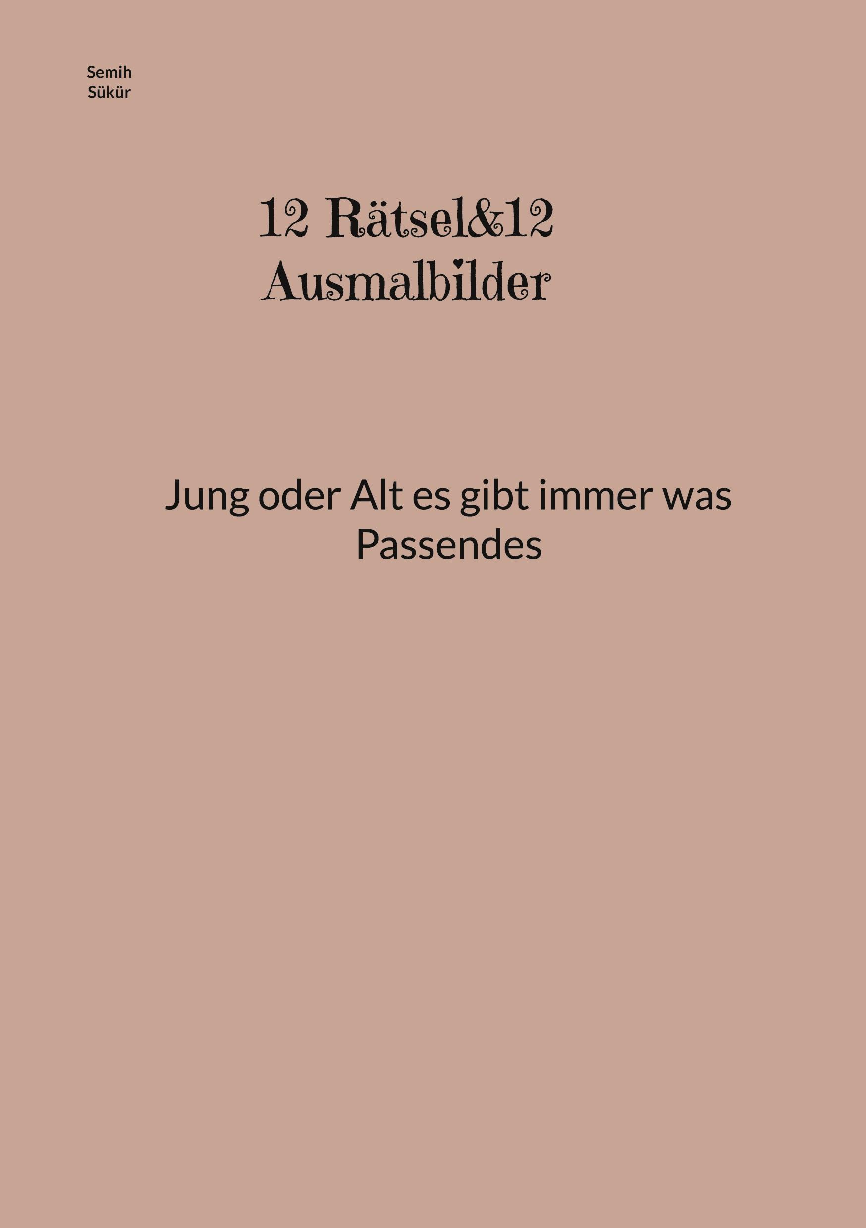 Vorderes Coverbild 12 Rätsel&12 Ausmalbilder