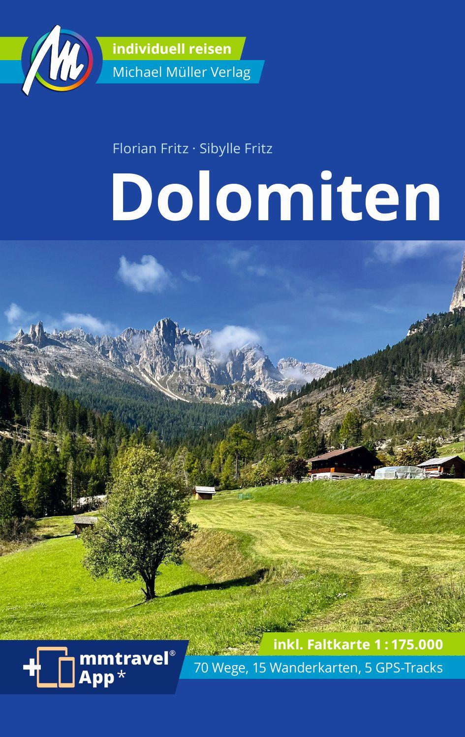 Vorderes Coverbild Dolomiten Reiseführer Michael Müller Verlag