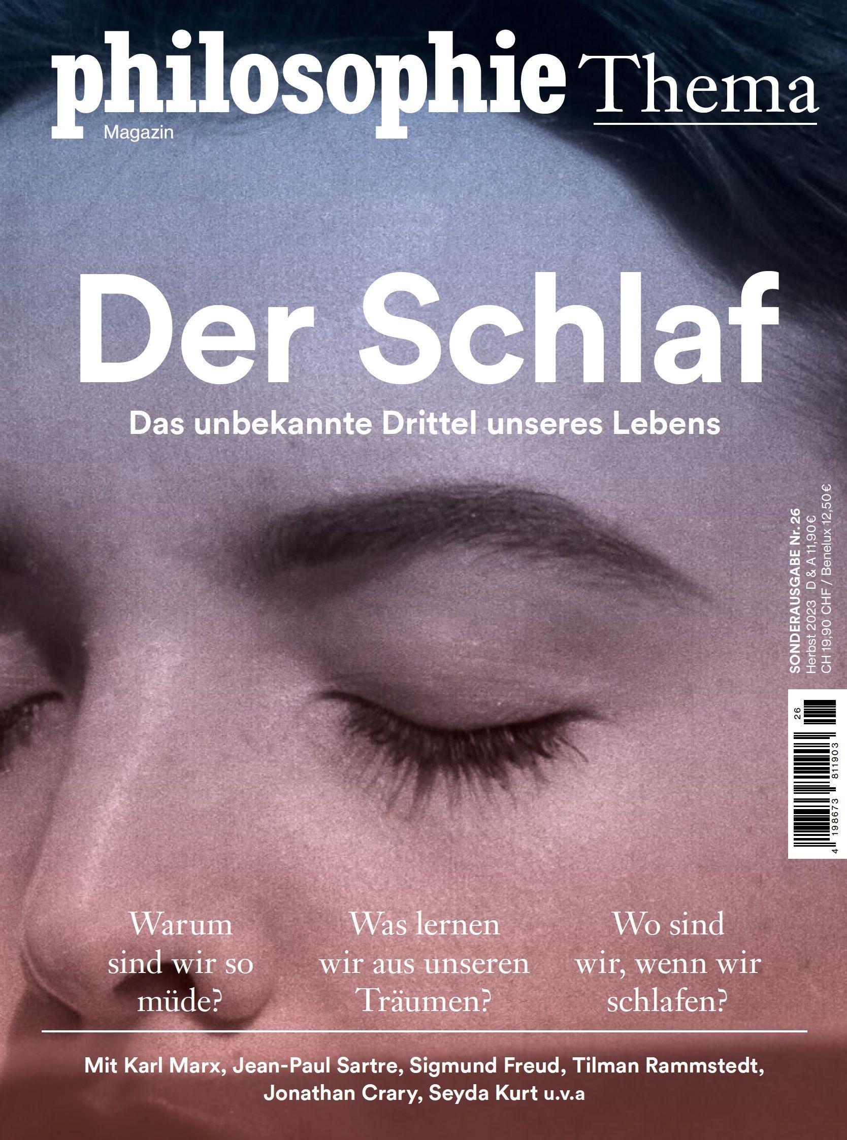 Vorderes Coverbild Philosophie Magazin Sonderausgabe "Schlaf"