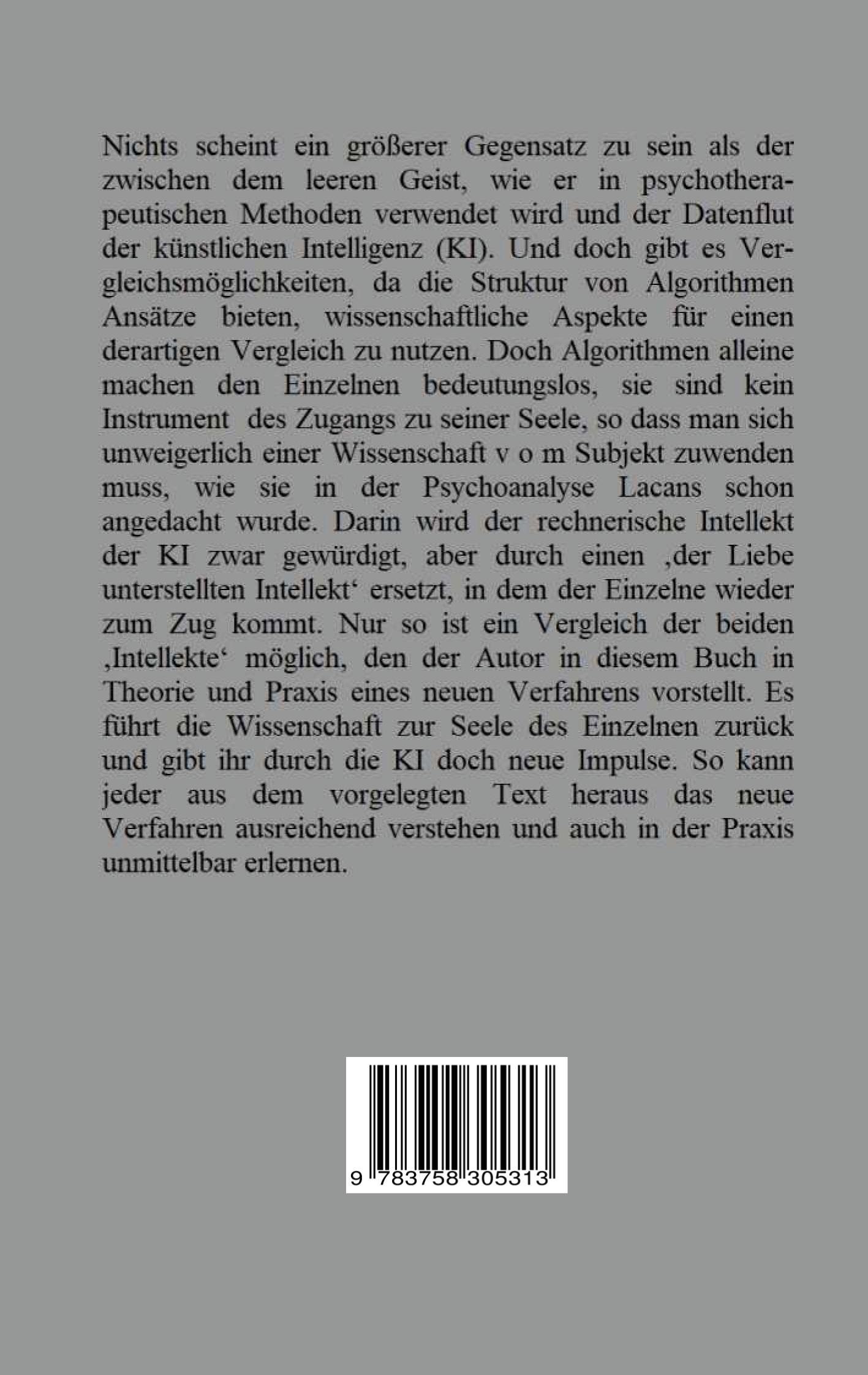Rückseitencover Der leere Geist und die künstliche Intelligenz