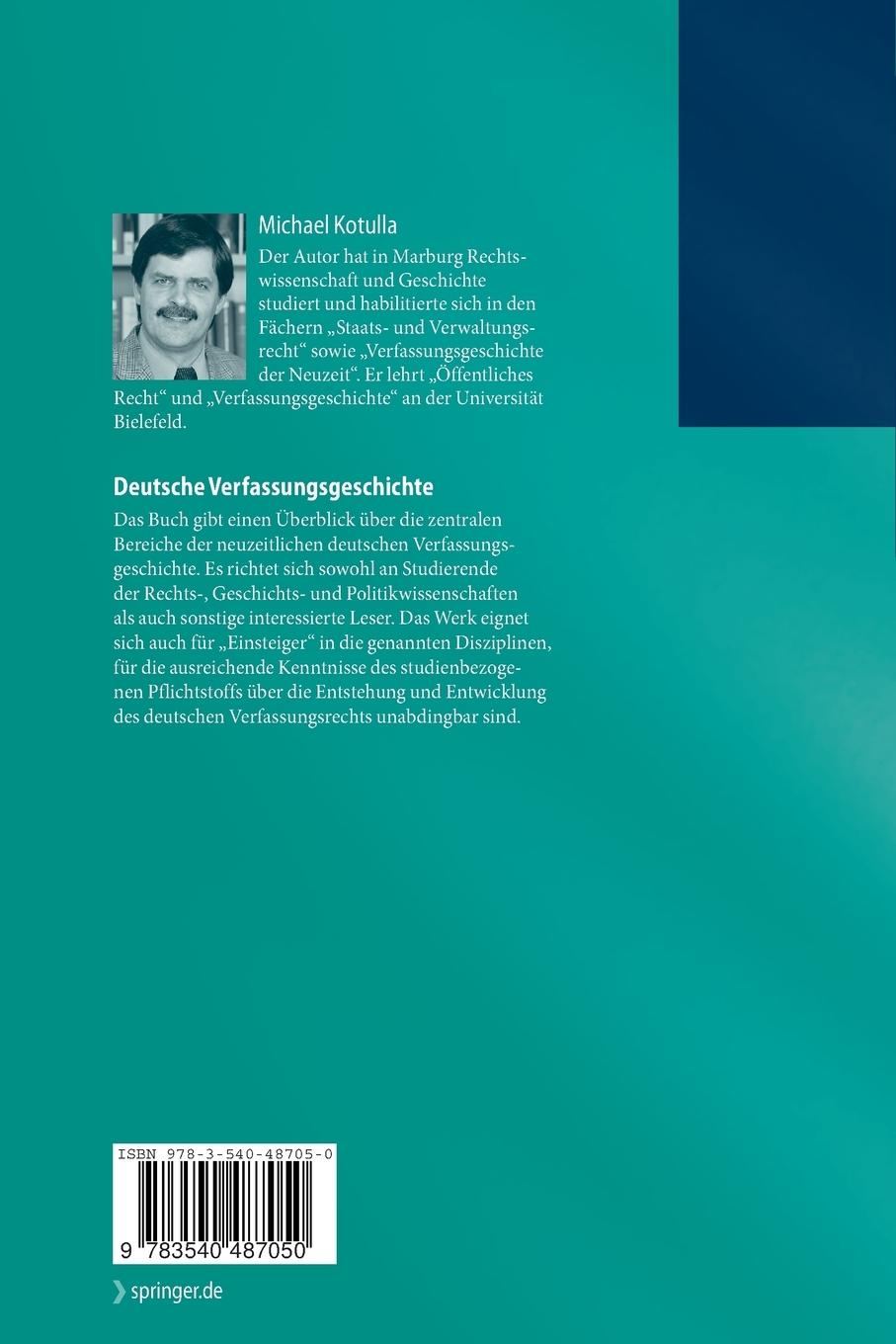 Rückseitencover Deutsche Verfassungsgeschichte