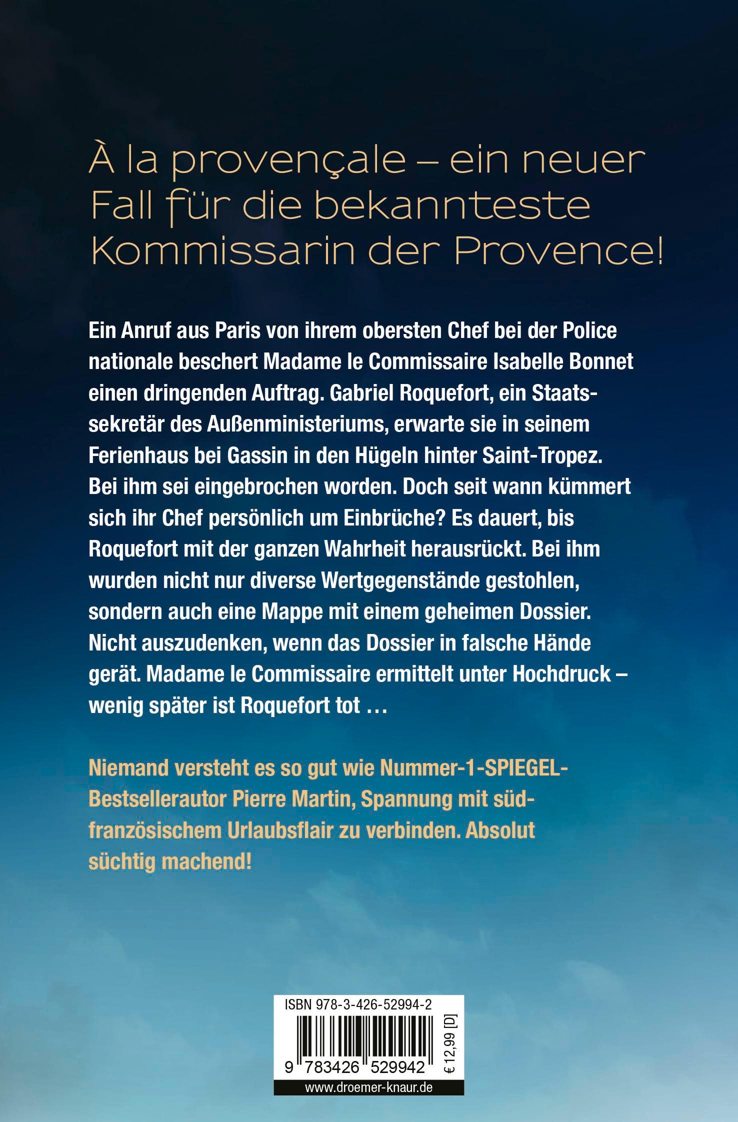Rückseitencover Madame le Commissaire und das geheime Dossier