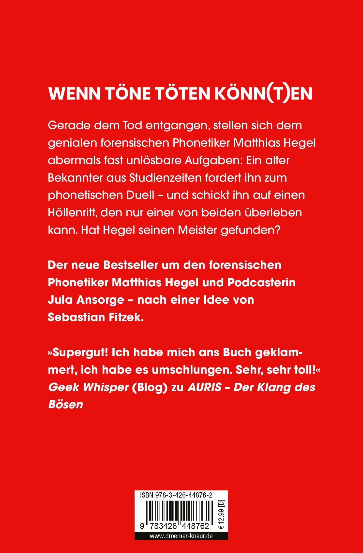 Rückseitencover Tödlicher Schall