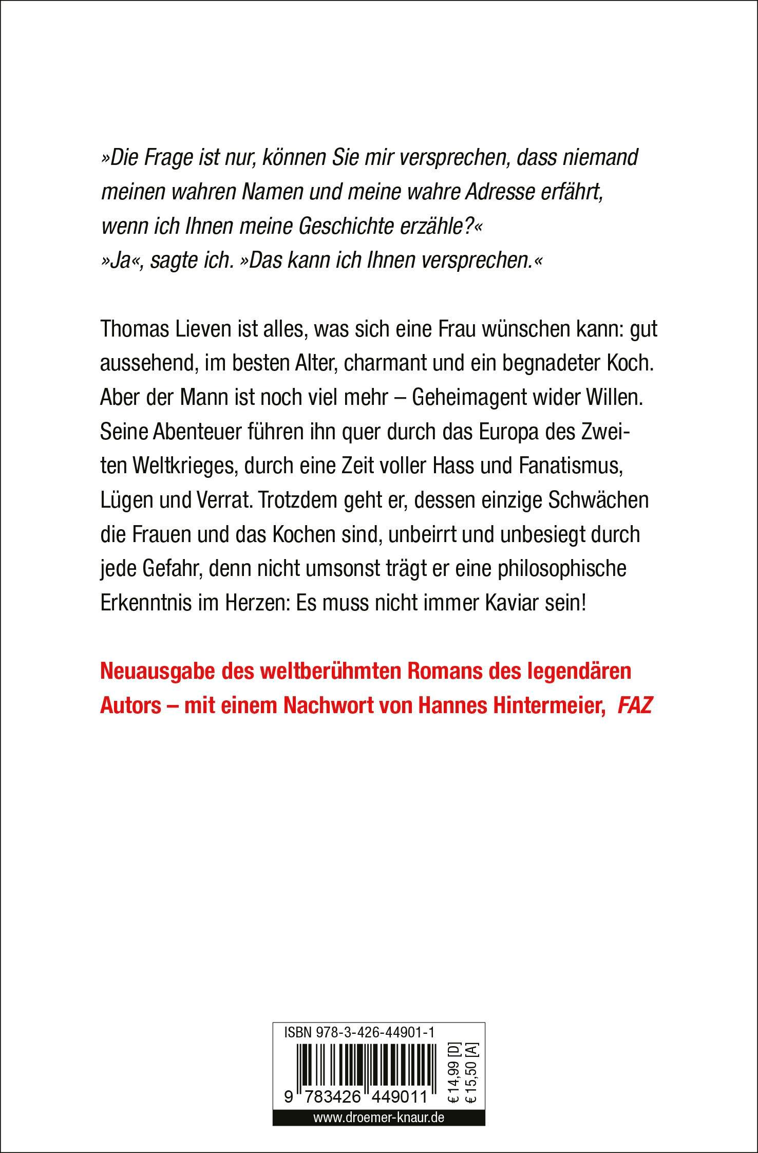 Rückseitencover Es muß nicht immer Kaviar sein