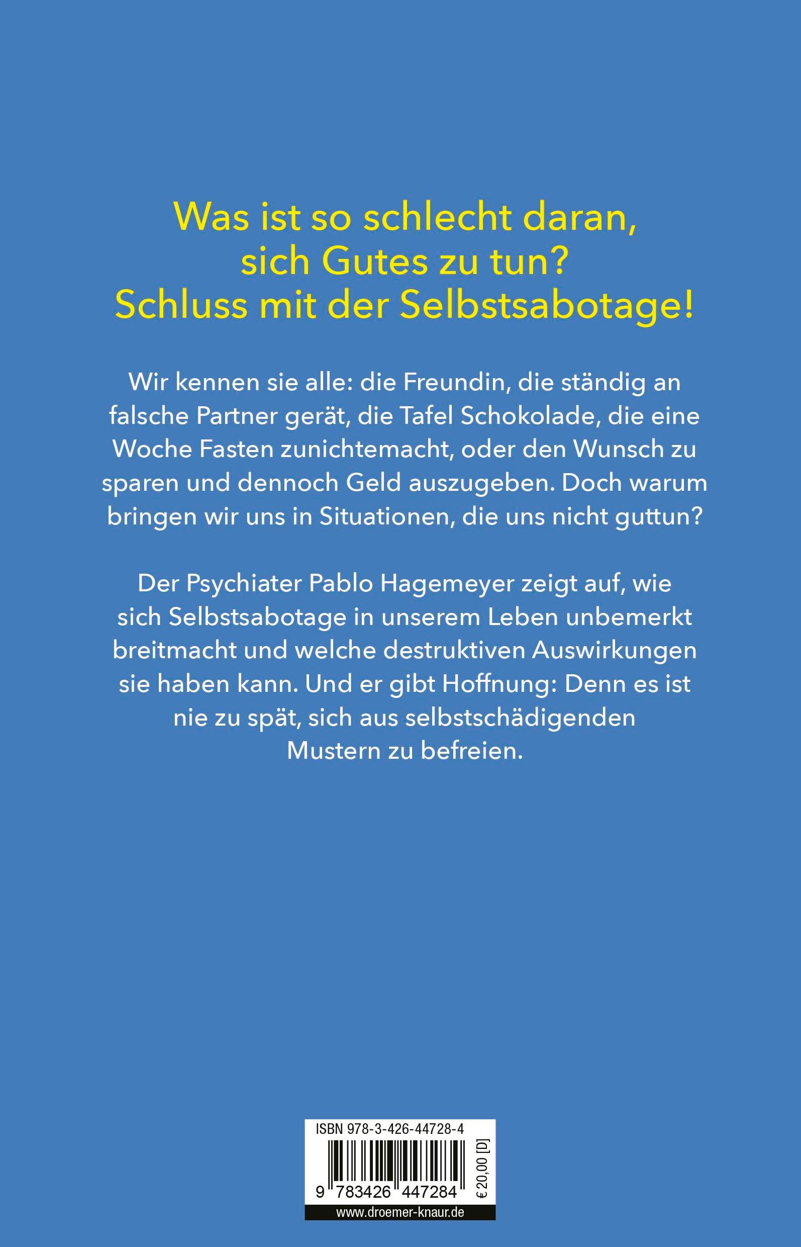 Rückseitencover Hör auf mit der Selbstsabotage