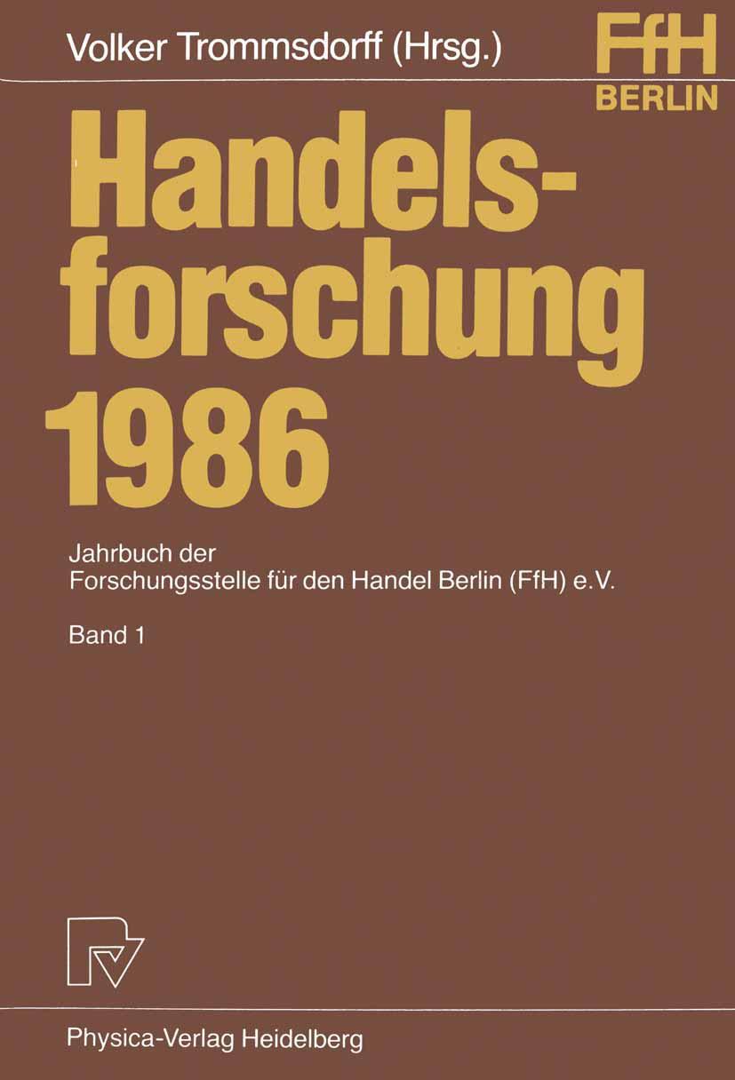 Vorderes Coverbild Handelsforschung 1986