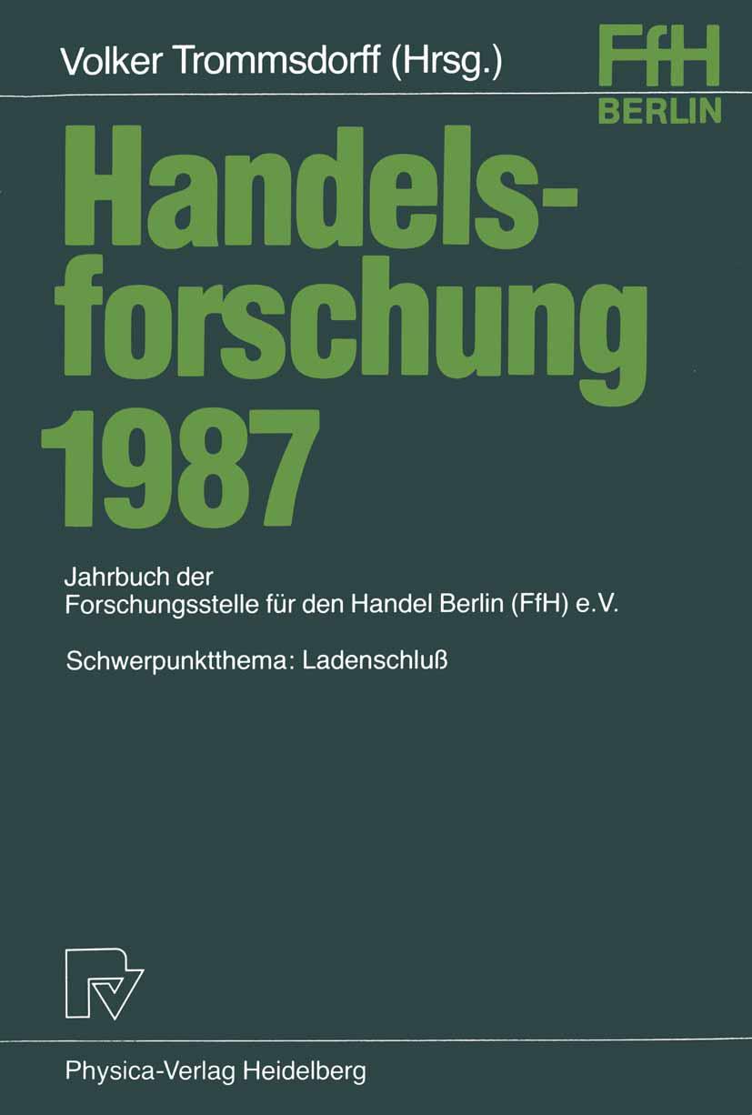 Vorderes Coverbild Handelsforschung 1987