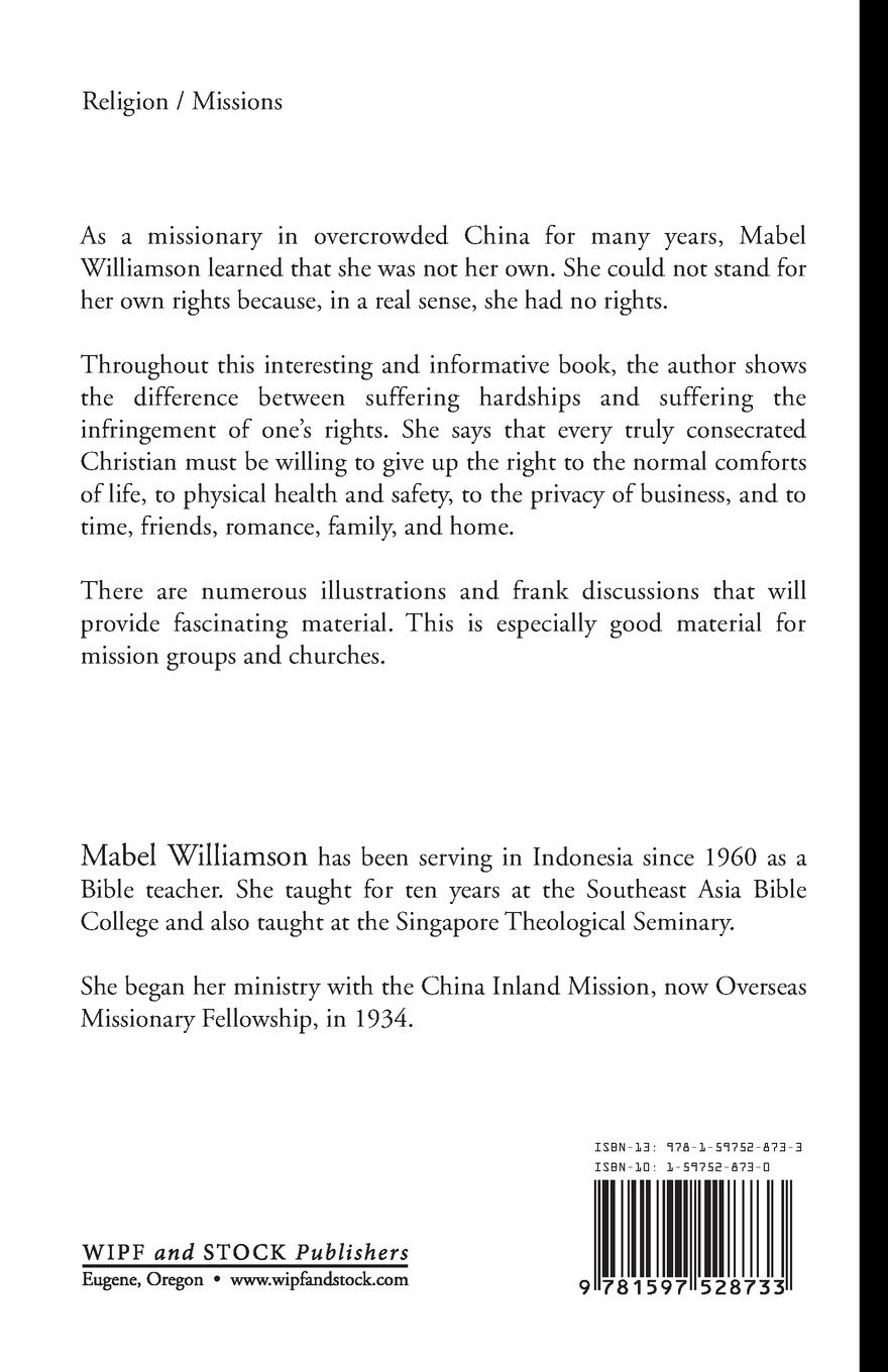 Rückseitencover Have We No Rights?