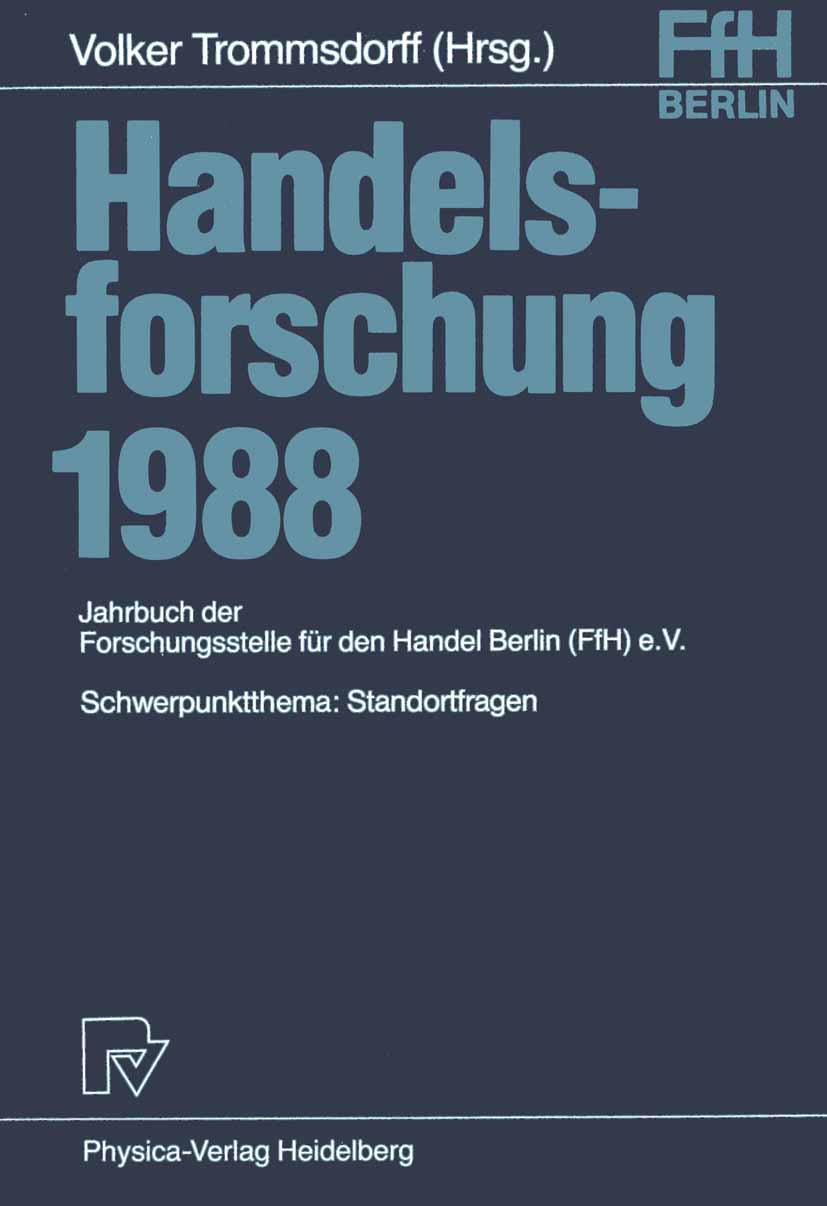 Vorderes Coverbild Handelsforschung 1988