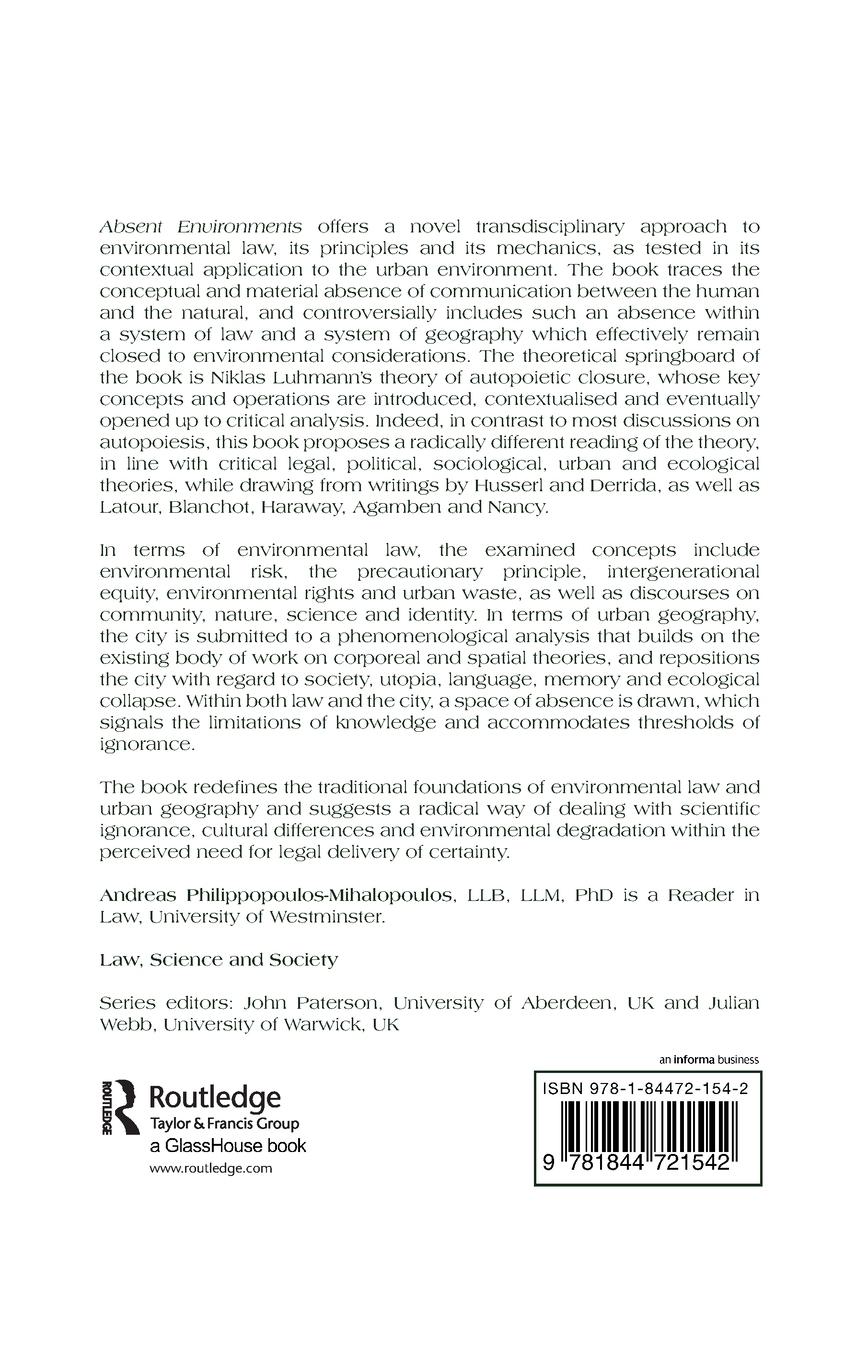 Rückseitencover Absent Environments