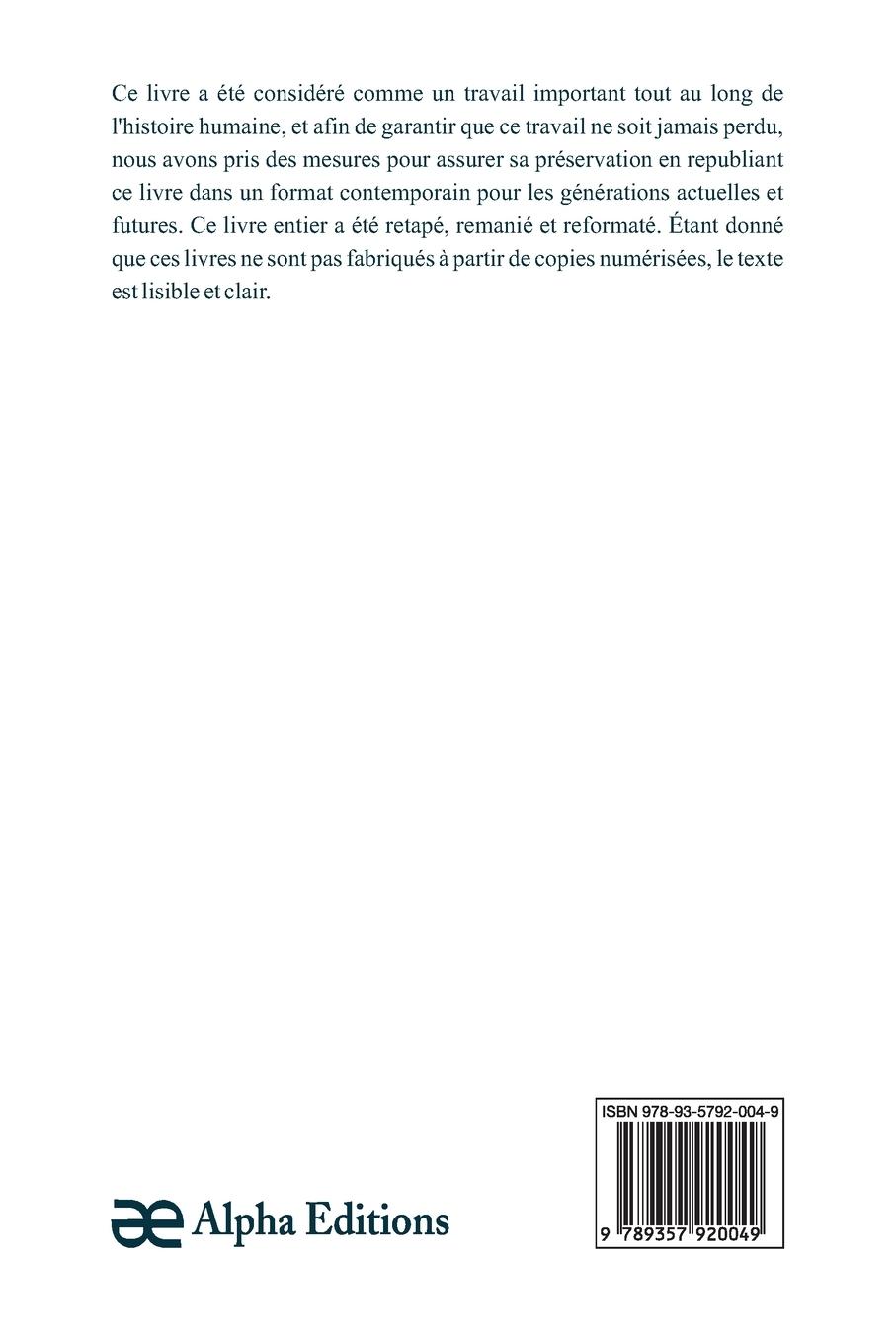 Rückseitencover Lettres d'un innocent