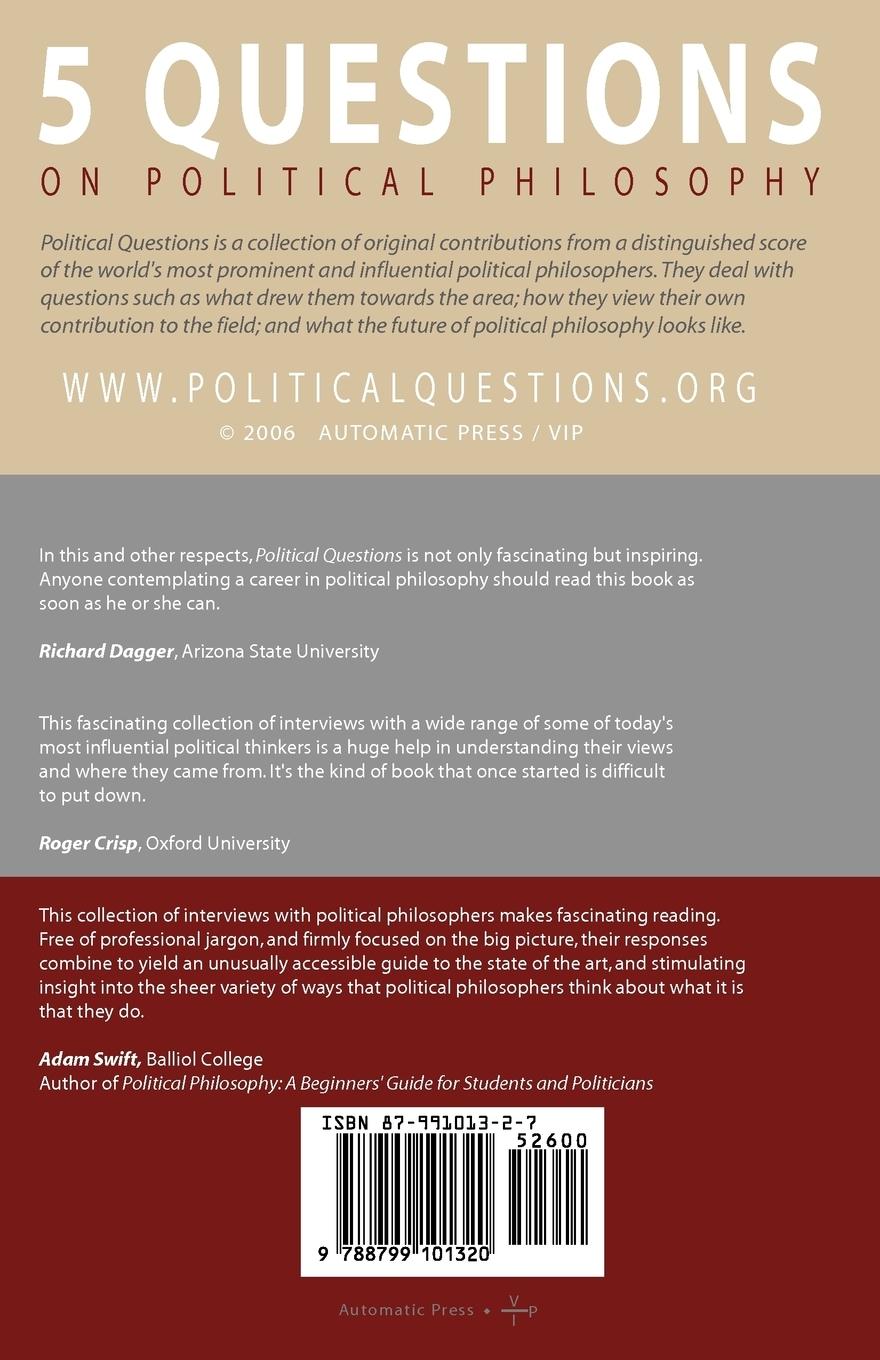 Rückseitencover Political Questions