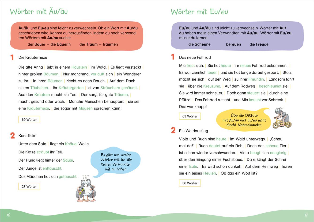Beispielinhalt (Bild) Fit für Diktate 3. Klasse. Mein Übungsheft