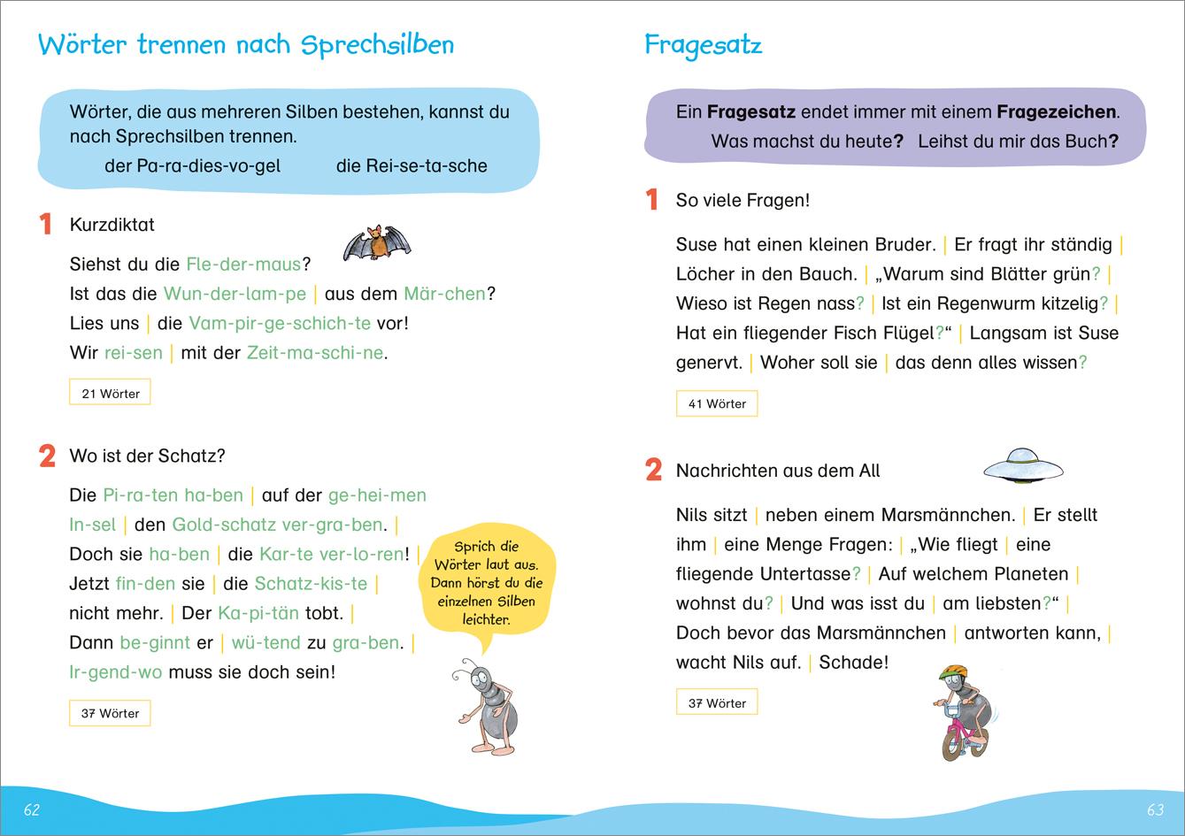 Beispielinhalt (Bild) Fit für Diktate 2. Klasse. Mein Übungsheft