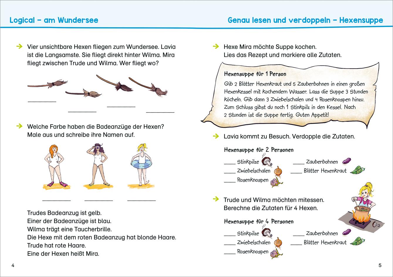 Beispielinhalt (Bild) Text- und Knobelaufgaben üben. 1. Klasse
