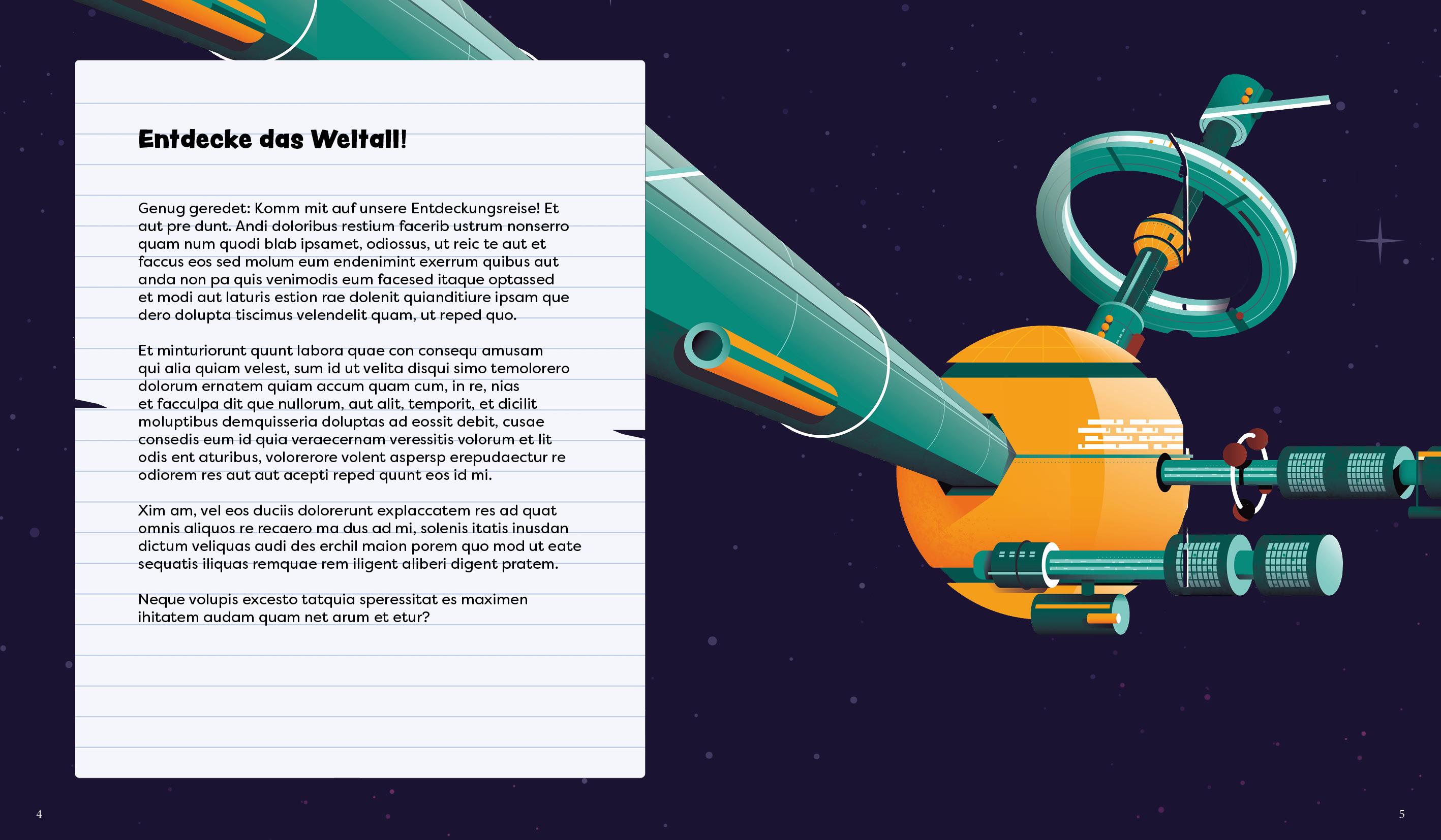 Beispielinhalt (Bild) Entdecke den Weltraum