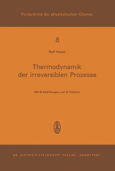 Vorderes Coverbild Thermodynamik der Irreversiblen Prozesse