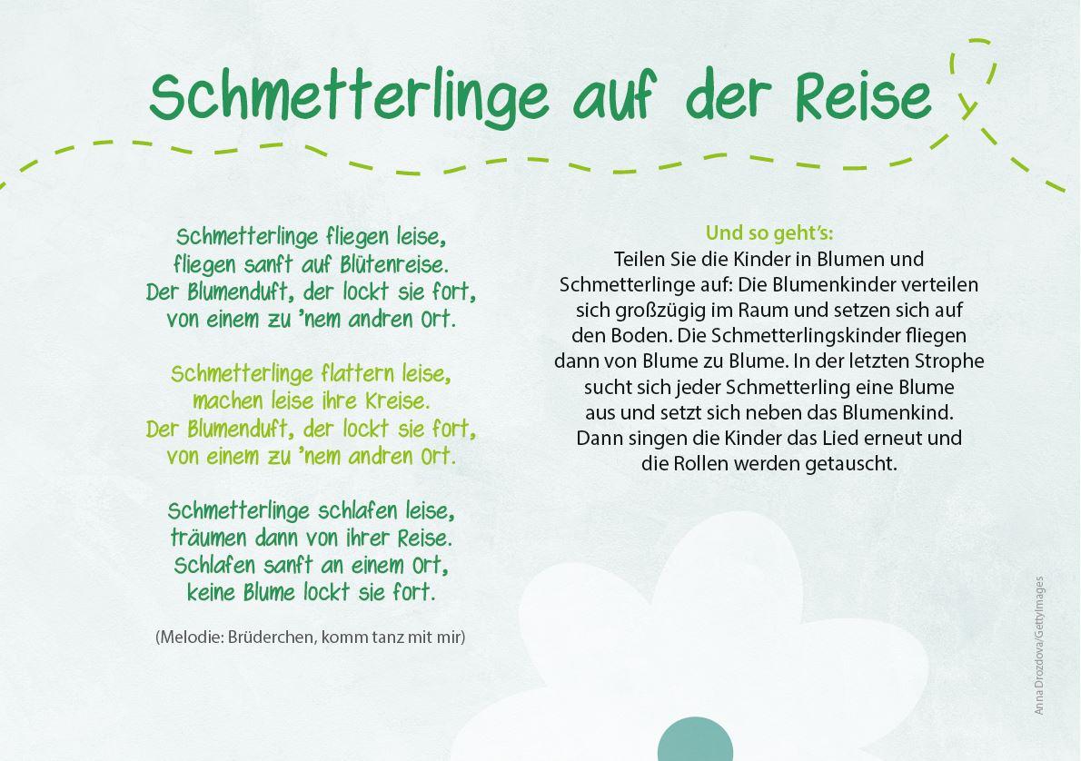 Beispielinhalt (Bild) Die Kita-Jahreszeiten-Karten: 32 Spiellieder für den Frühling